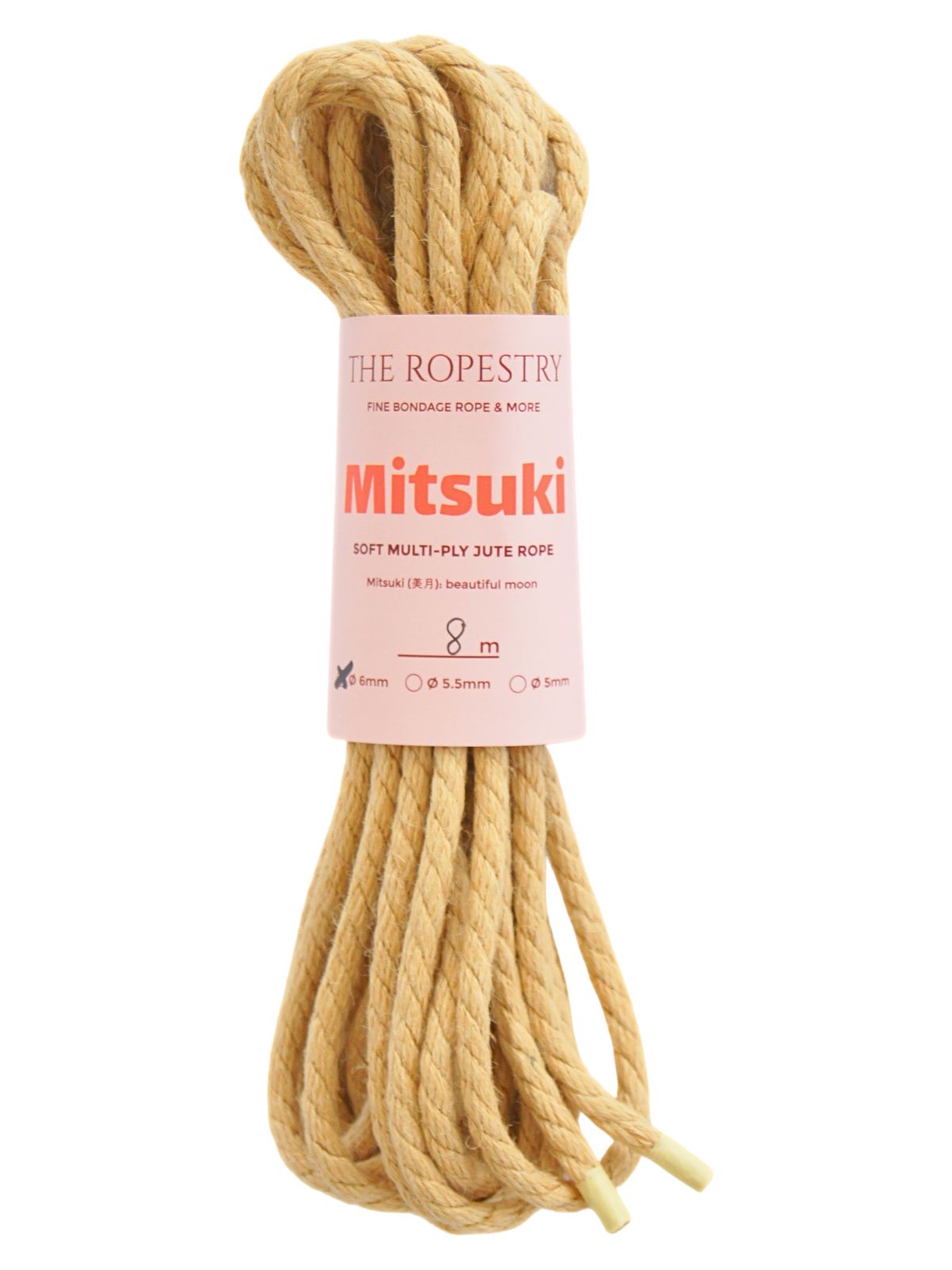 ø 6mm Mitsuki jute rope for Shibari, Kinbaku bondage, untreated, chemical free, soft, loose-lay ø 6mm Mitsuki jute rope for Shibari, Kinbaku bondage, untreated, chemical free, soft, loose-lay