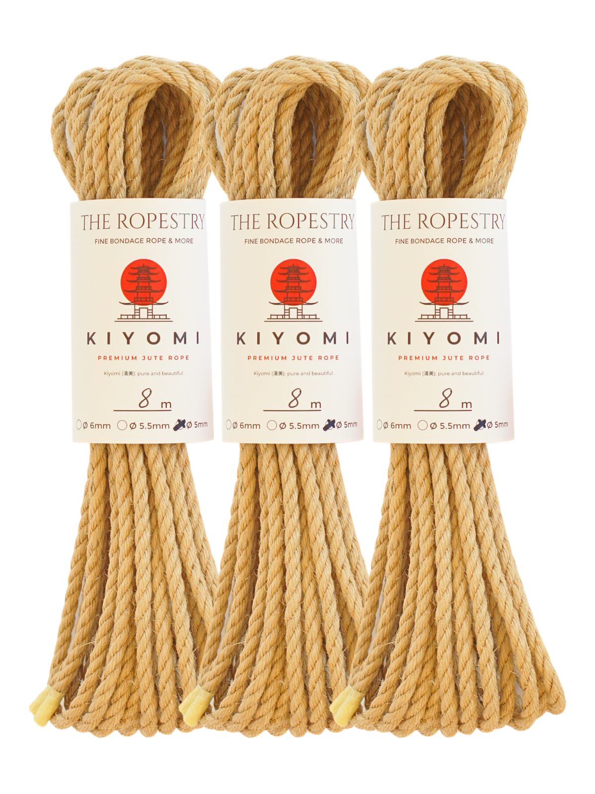 ø 5mm KIYOMI strong single-ply Z-twist medium-lay jute rope for Shibari & Kinbaku applications, untreated, durable & versatile, JBO-free  ø 5mm KIYOMI strong single-ply Z-twist medium-lay jute rope for Shibari & Kinbaku applications, untreated, durable & versatile, JBO-free