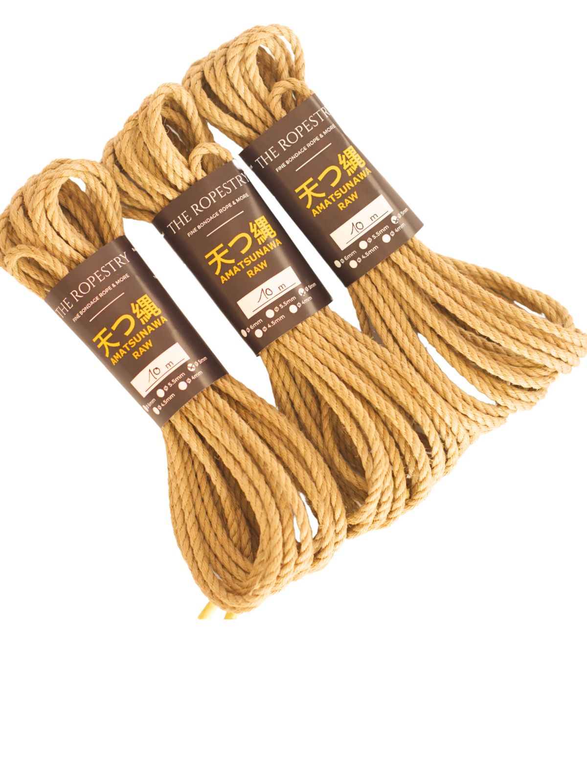 ø 5mm AMATSUNAWA 5/0 Jute-ROHSEIL, unbehandelt, mineralölfrei, japanische Produktion