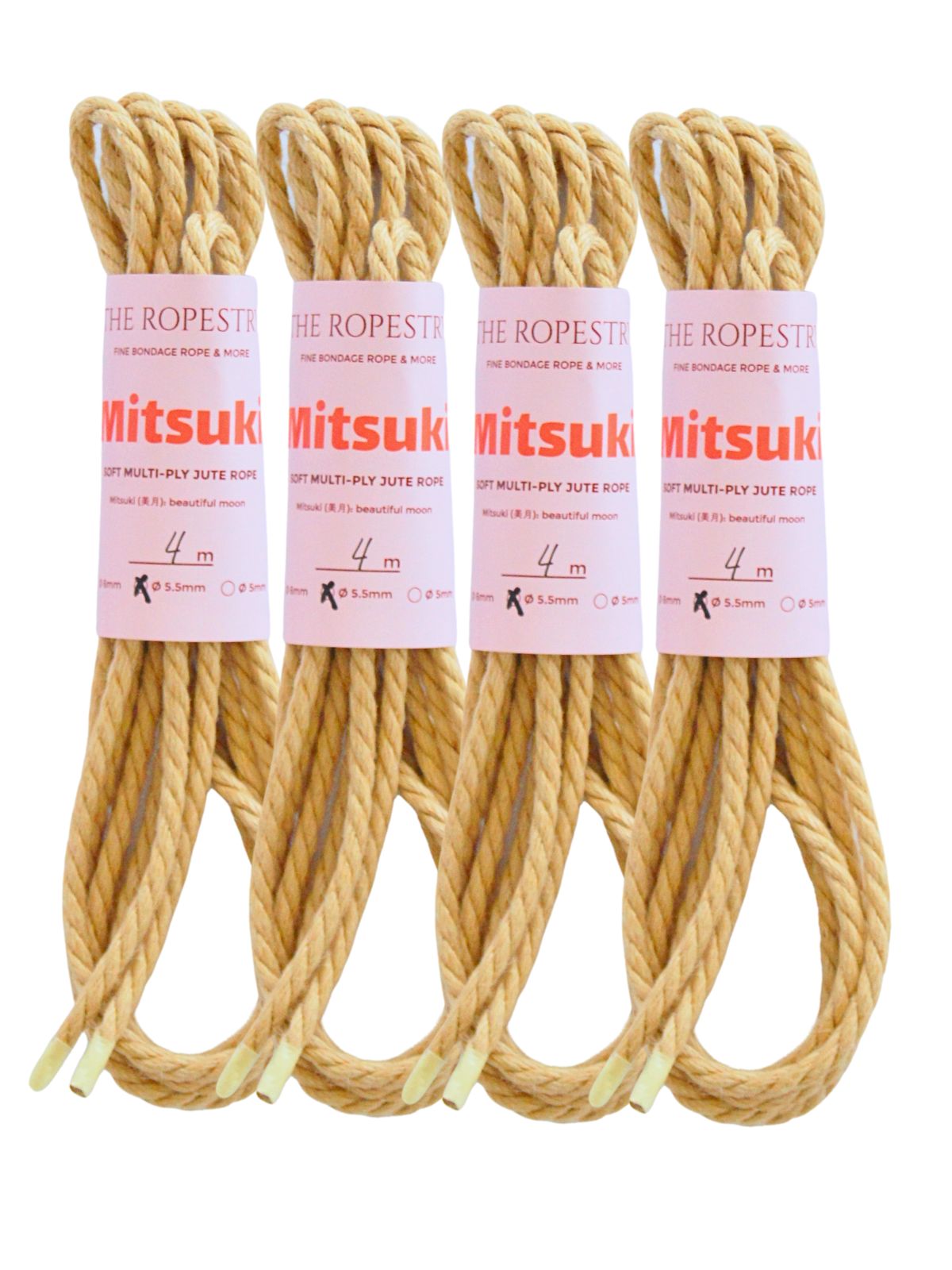 ø 5.5mm Mitsuki jute rope for Shibari, Kinbaku bondage, untreated, chemical free, soft, loose-lay ø 5.5mm Mitsuki jute rope for Shibari, Kinbaku bondage, untreated, chemical free, soft, loose-lay