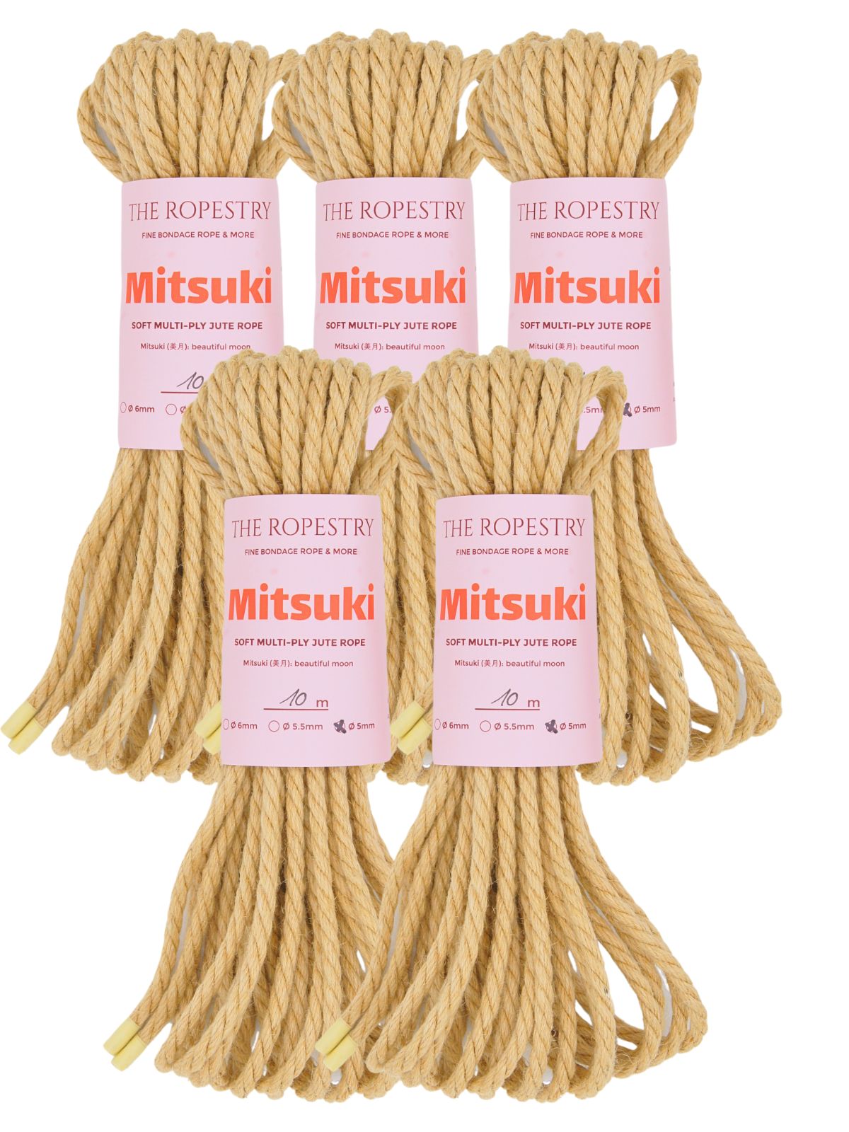 ø 5mm Mitsuki jute rope for Shibari, Kinbaku bondage, untreated, chemical free, soft, loose-lay  ø 5mm Mitsuki jute rope for Shibari, Kinbaku bondage, untreated, chemical free, soft, loose-lay