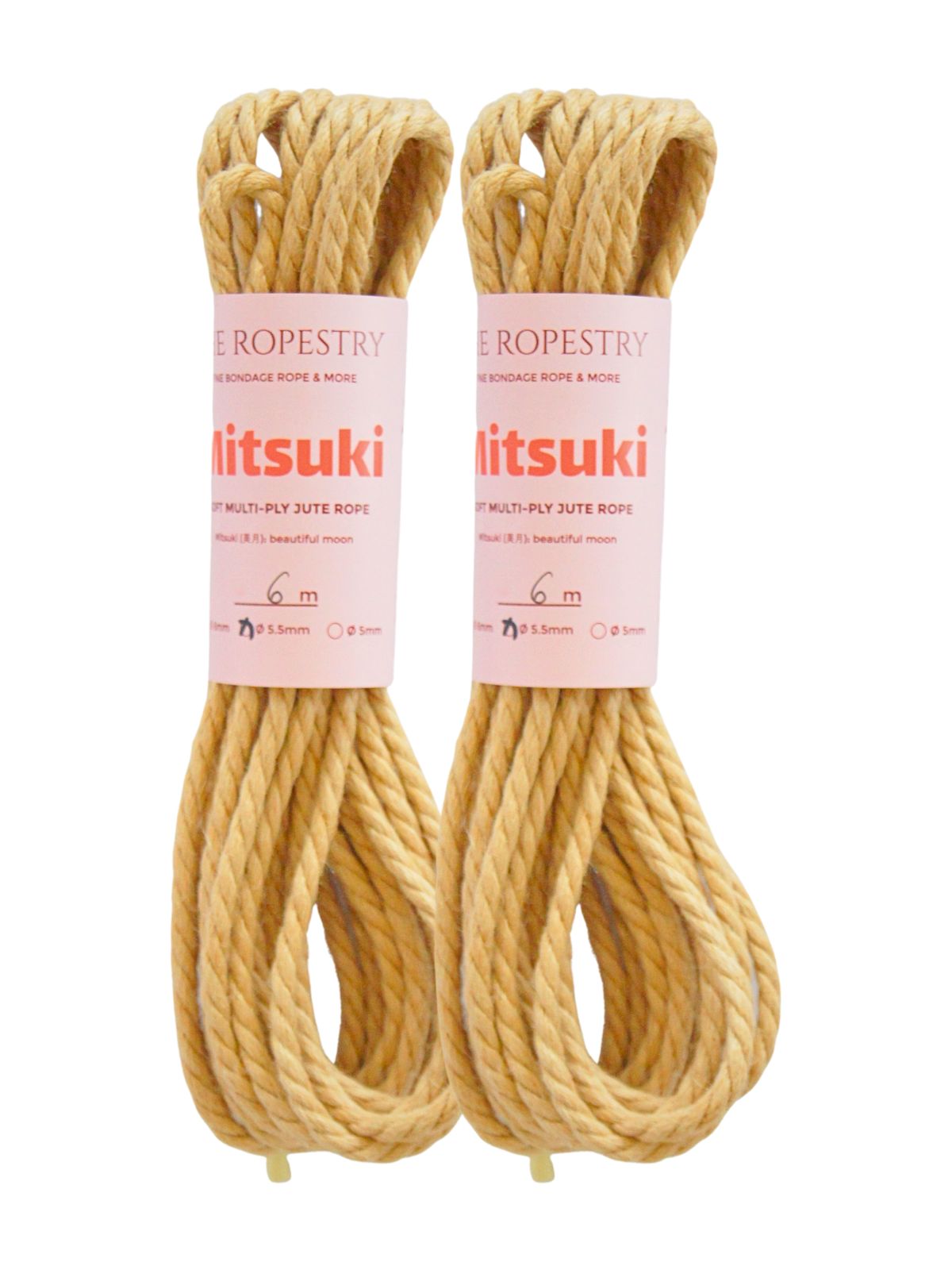 ø 5.5mm Mitsuki jute rope for Shibari, Kinbaku bondage, untreated, chemical free, soft, loose-lay ø 5.5mm Mitsuki jute rope for Shibari, Kinbaku bondage, untreated, chemical free, soft, loose-lay
