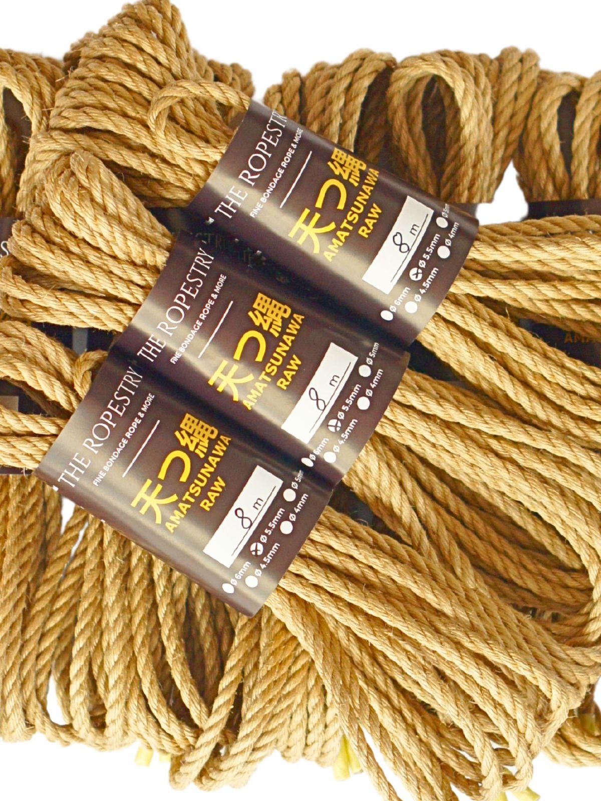 ø 5.5mm AMATSUNAWA 5/5 Jute-ROHSEIL, unbehandelt, mineralölfrei, japanische Produktion