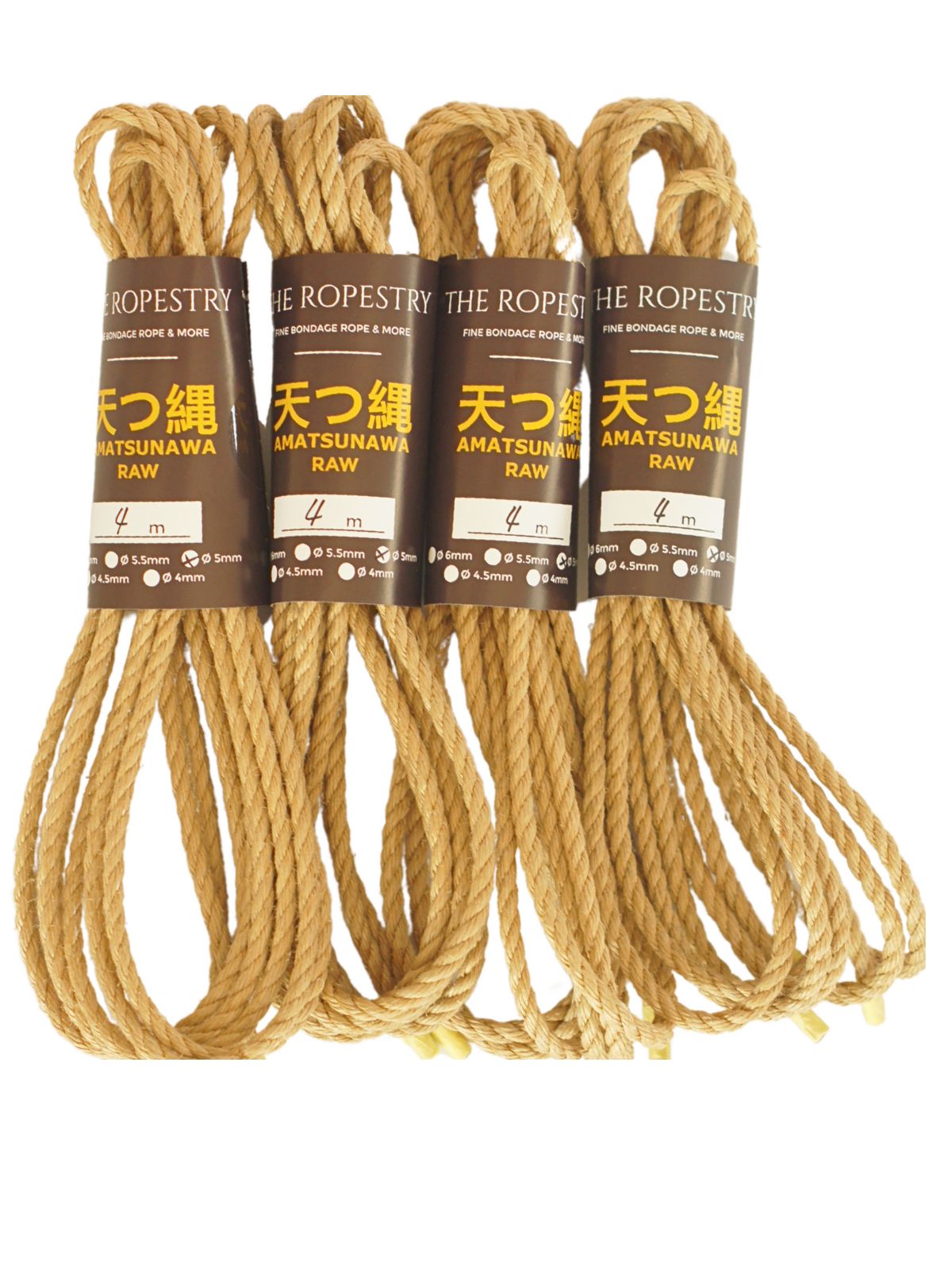 ø 5mm RAW AMATSUNAWA 5/0 jute rope for Shibari, Kinbaku bondage, various lengths and sets ø 5mm RAW AMATSUNAWA 5/0 jute rope for Shibari, Kinbaku bondage, various lengths and sets