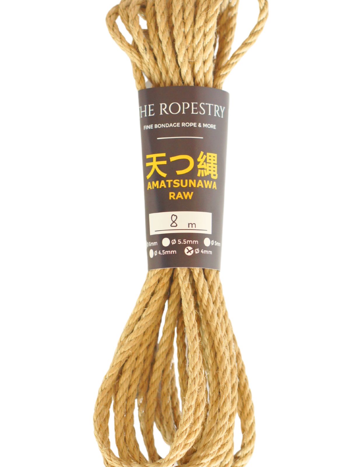 ø 4mm AMATSUNAWA 4/0 Jute-ROHSEIL, unbehandelt, mineralölfrei, japanische Produktion