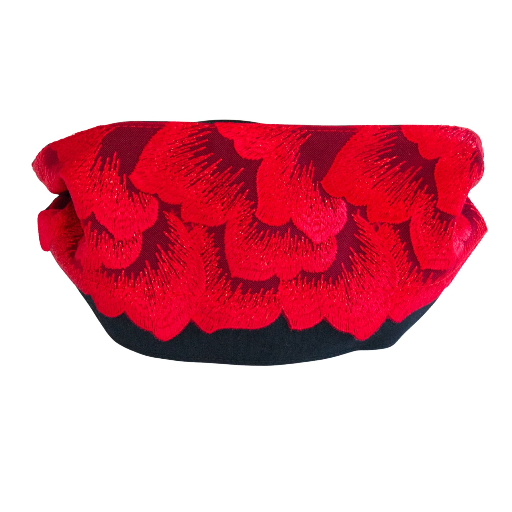 Augenbinde "Carmine" mit leuchtend roter Spitze – für Shibari & Sensory Play, Meditationsmaske | Exklusiv-Design von TheRopestry