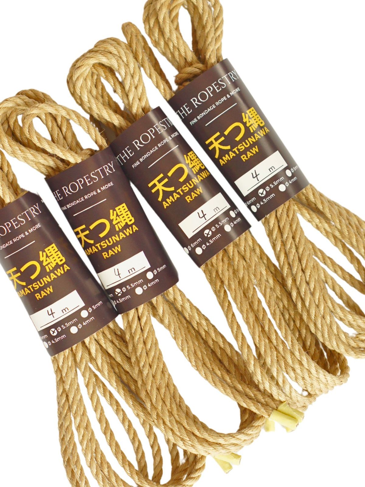 ø 5.5mm AMATSUNAWA 5/5 Jute-ROHSEIL, unbehandelt, mineralölfrei, japanische Produktion