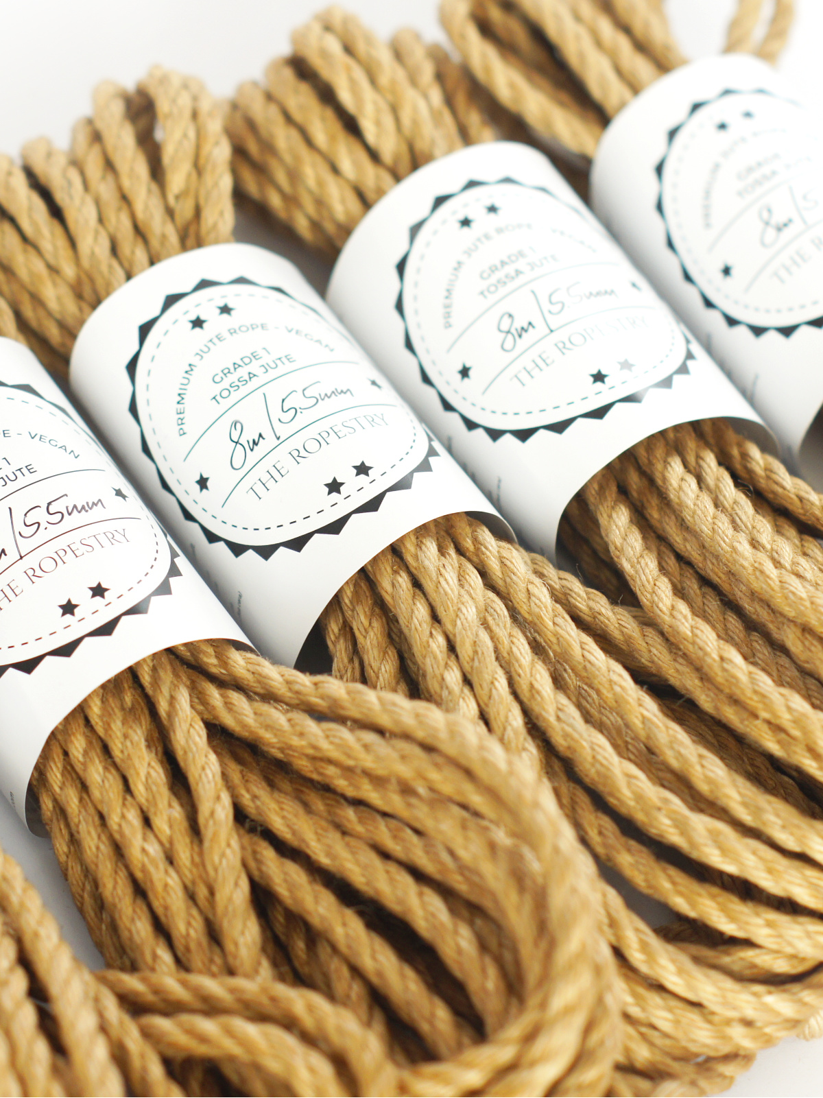 B-STOCK 5pc set, ∅ 5.5mm, 8m, jute rope, ready for use