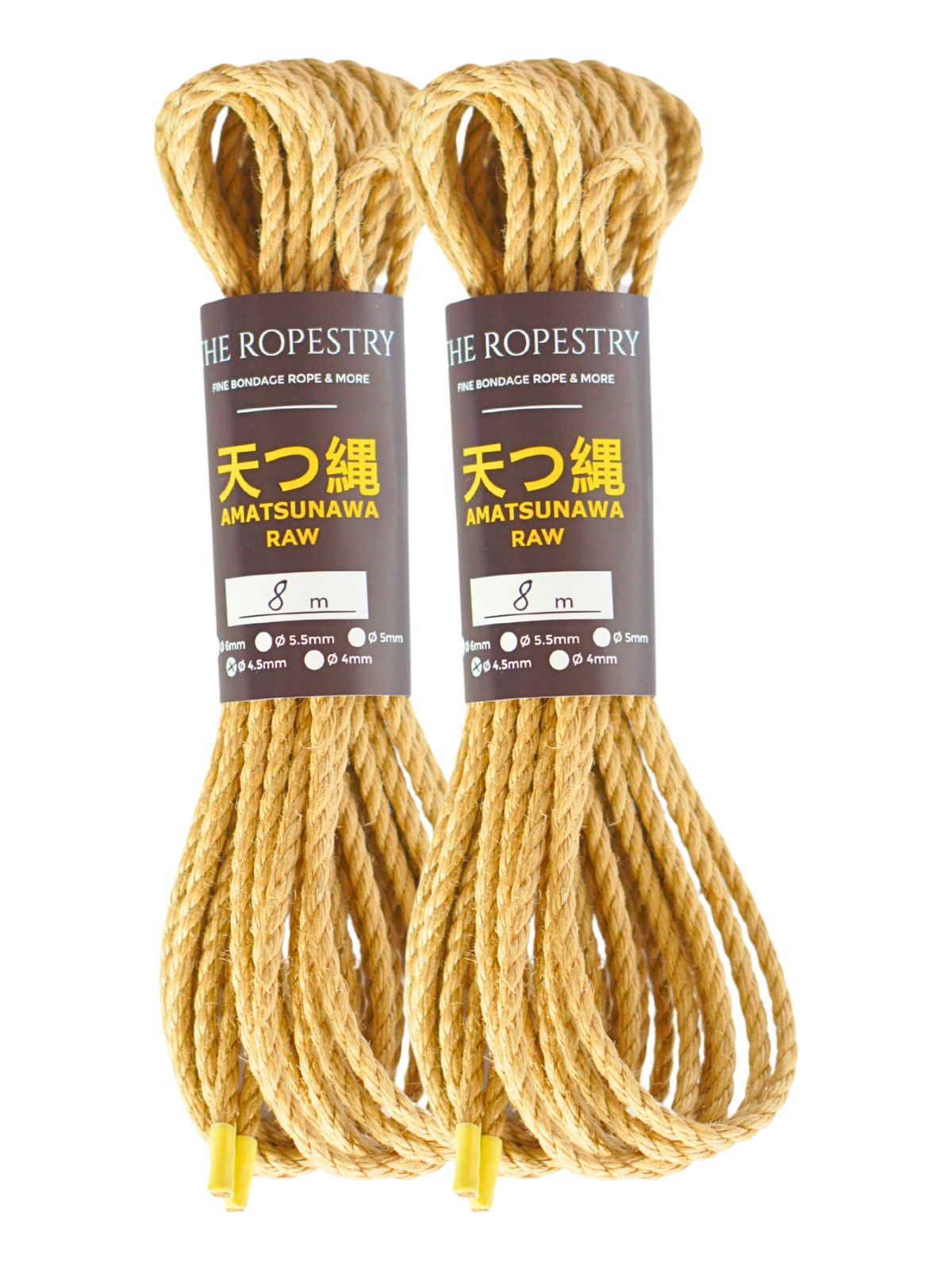 Shibari Set "Fine Line Mastery" | 3x 8m KIYOMI 5/0 Ropes + 2x 8m Mitsuki 5/0 Ropes + 2x 8m AMATSUNAWA RAW 4/5 Ropes, Traditional Rope Butter, Rope Oil and Storage Bag