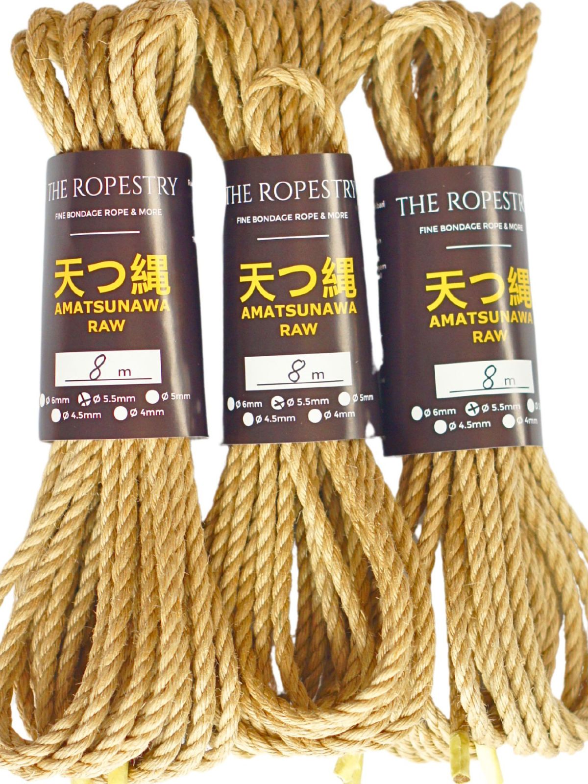 ø 5.5mm RAW AMATSUNAWA 5/5 jute rope for Shibari, Kinbaku bondage, untreated, JBO-free ø 5.5mm RAW AMATSUNAWA 5/5 jute rope for Shibari, Kinbaku bondage, untreated, JBO-free