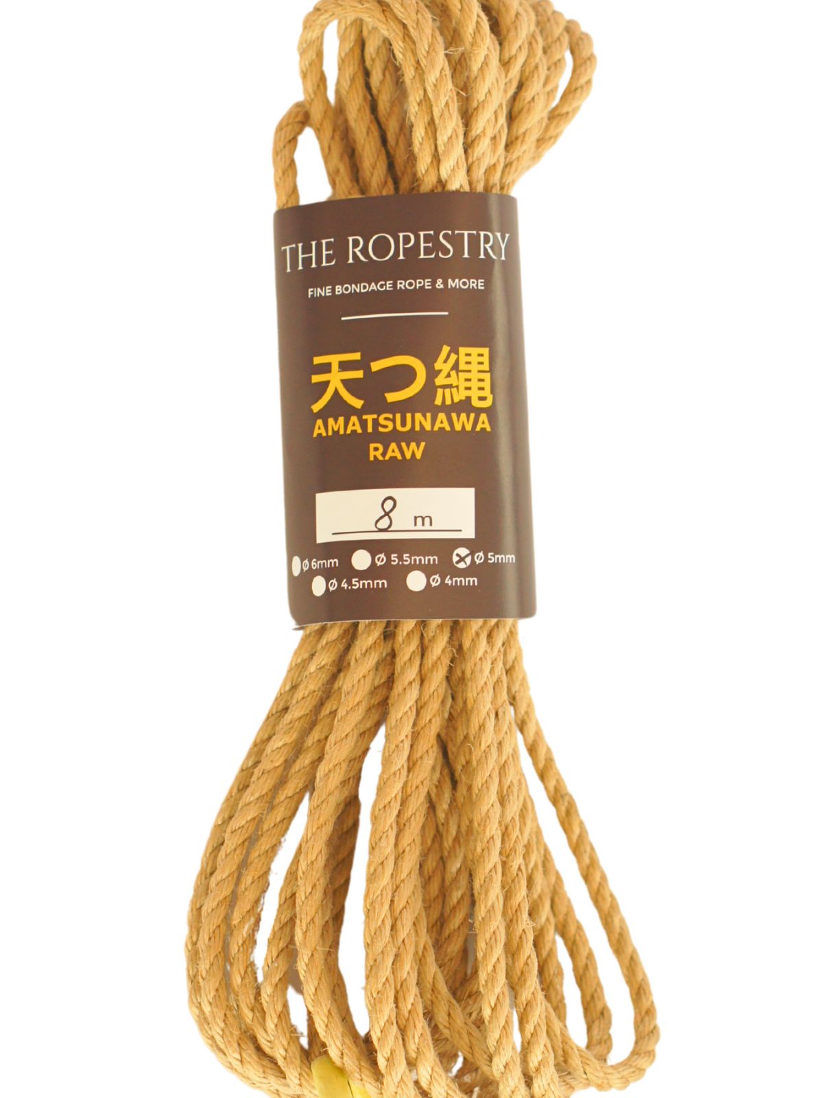ø 5mm AMATSUNAWA 5/0 Jute-ROHSEIL, unbehandelt, mineralölfrei, japanische Produktion