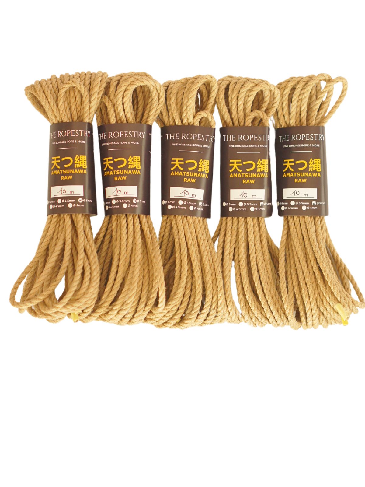ø 5mm RAW AMATSUNAWA 5/0 jute rope for Shibari, Kinbaku bondage, various lengths and sets ø 5mm RAW AMATSUNAWA 5/0 jute rope for Shibari, Kinbaku bondage, various lengths and sets