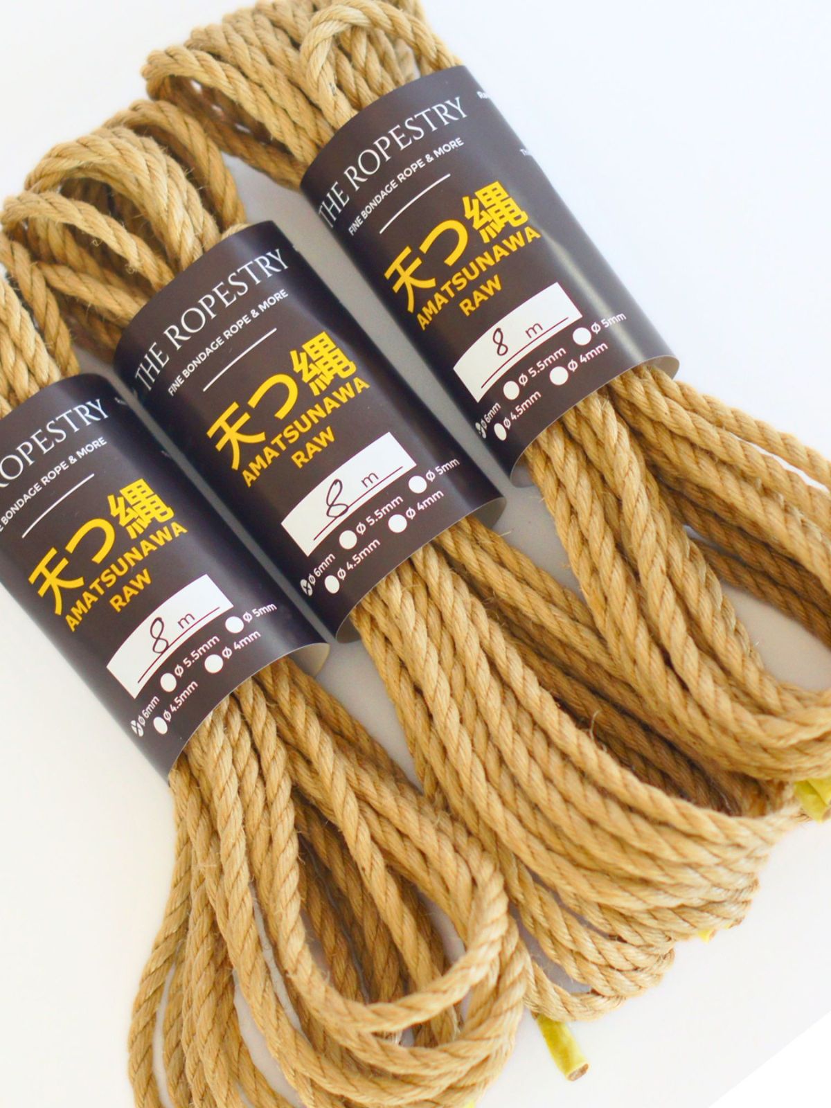 ø 6mm AMATSUNAWA 6/0 Jute-ROHSEIL, unbehandelt, mineralölfrei, japanische Produktion