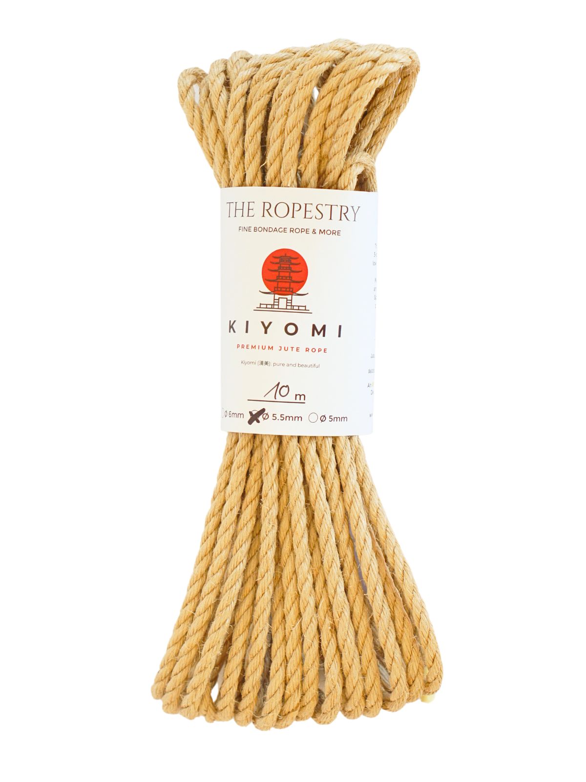 ø 5.5mm KIYOMI strong single-ply Z-twist medium-lay jute rope for Shibari & Kinbaku applications, untreated, durable & versatile, JBO-free  ø 5.5mm KIYOMI strong single-ply Z-twist medium-lay jute rope for Shibari & Kinbaku applications, untreated, durable & versatile, JBO-free