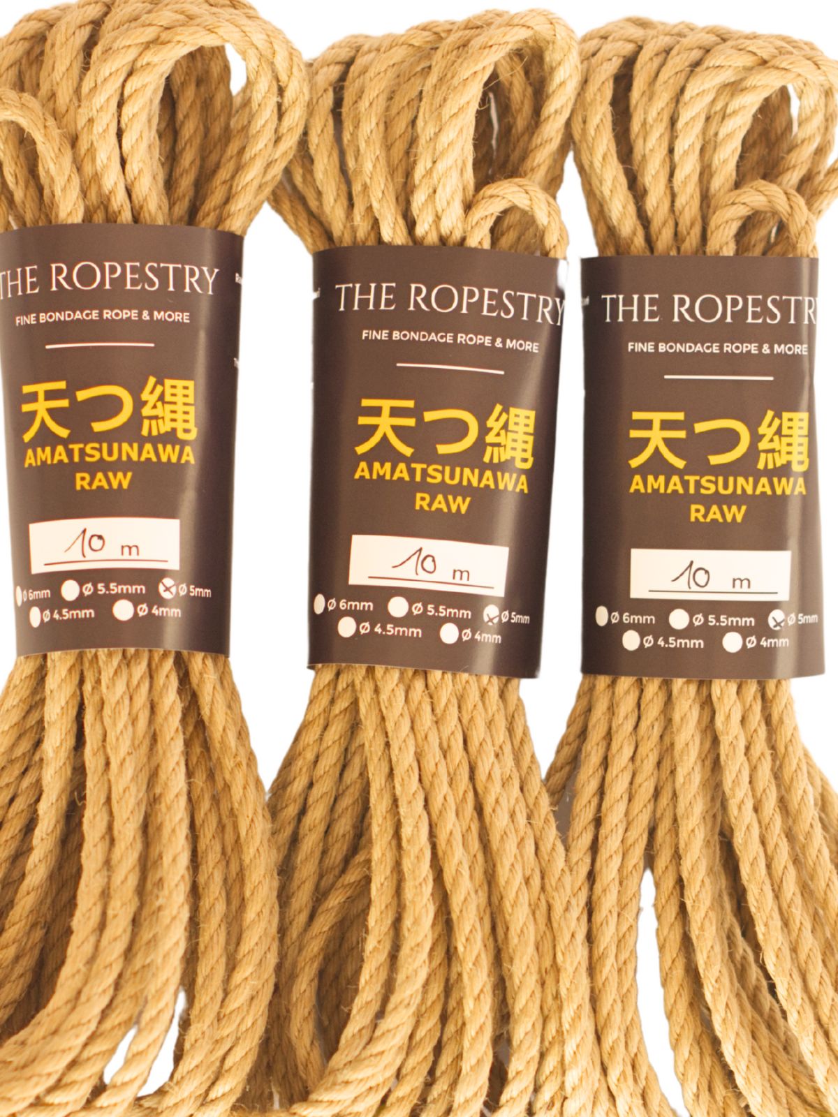 ø 5mm AMATSUNAWA 5/0 Jute-ROHSEIL, unbehandelt, mineralölfrei, japanische Produktion