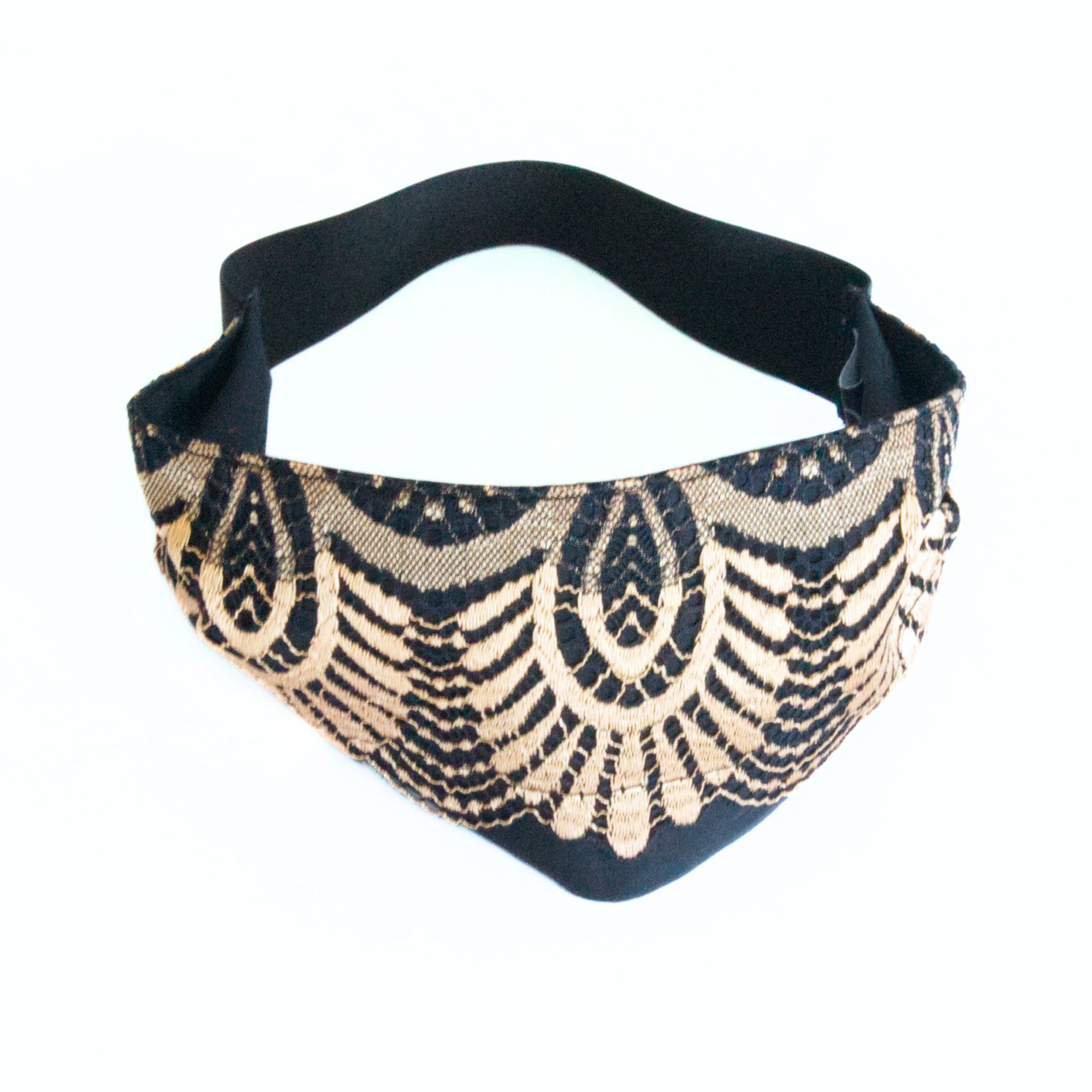 Blindfold "Pavona" with delicate lace – for Shibari & Sensory Play, Meditation Mask | Exclusive Design by TheRopestry