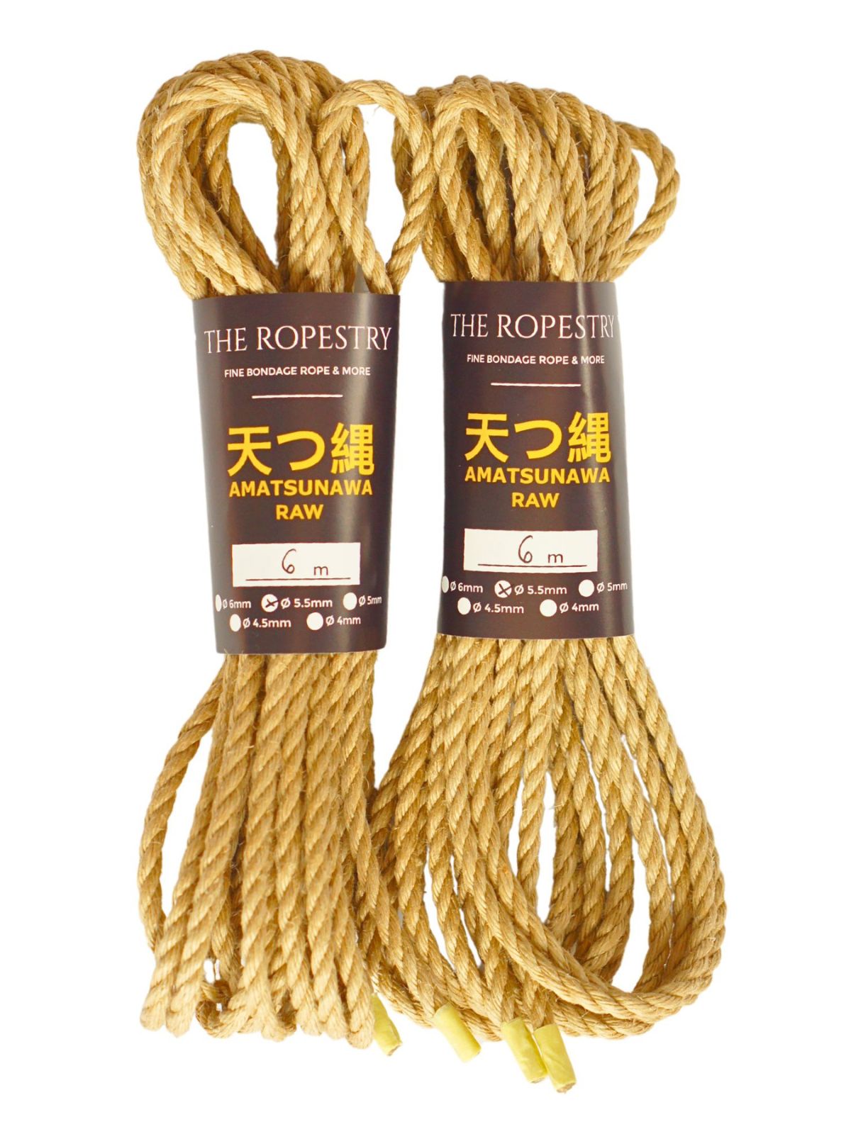 ø 5.5mm AMATSUNAWA 5/5 Jute-ROHSEIL, unbehandelt, mineralölfrei, japanische Produktion
