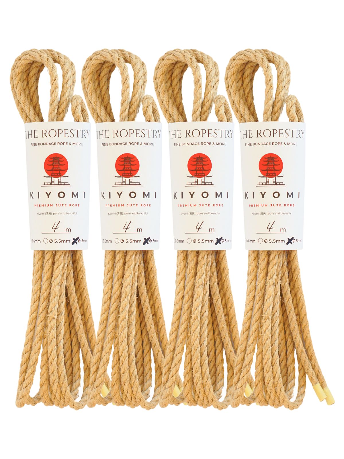 ø 5mm KIYOMI strong single-ply Z-twist medium-lay jute rope for Shibari & Kinbaku applications, untreated, durable & versatile, JBO-free  ø 5mm KIYOMI strong single-ply Z-twist medium-lay jute rope for Shibari & Kinbaku applications, untreated, durable & versatile, JBO-free