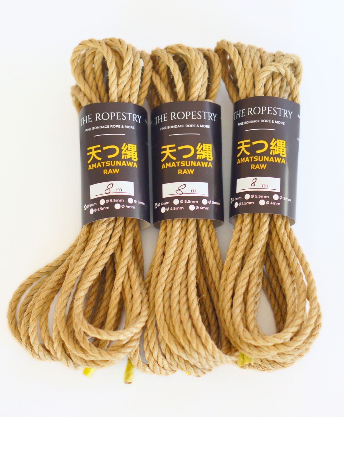 ø 6mm AMATSUNAWA 6/0 Jute-ROHSEIL, unbehandelt, mineralölfrei, japanische Produktion