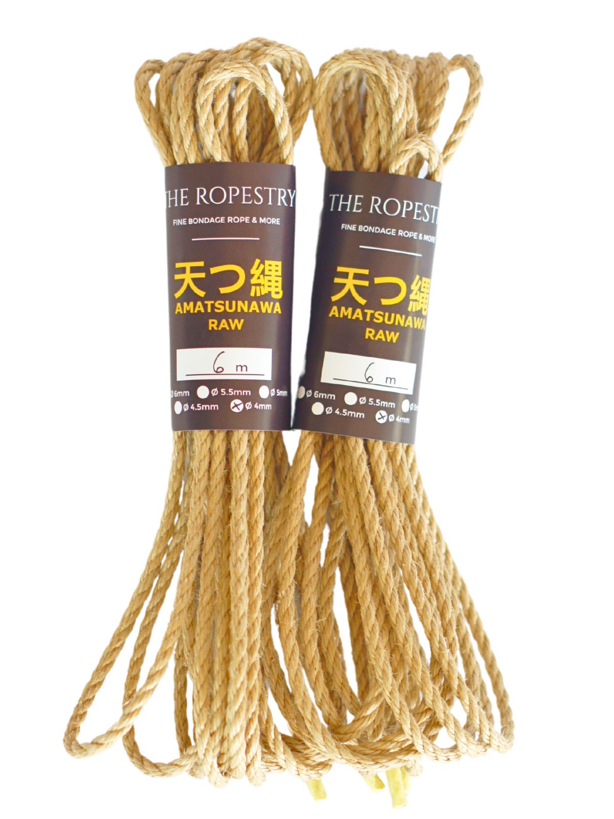 ø 4mm AMATSUNAWA 4/0 Jute-ROHSEIL, unbehandelt, mineralölfrei, japanische Produktion