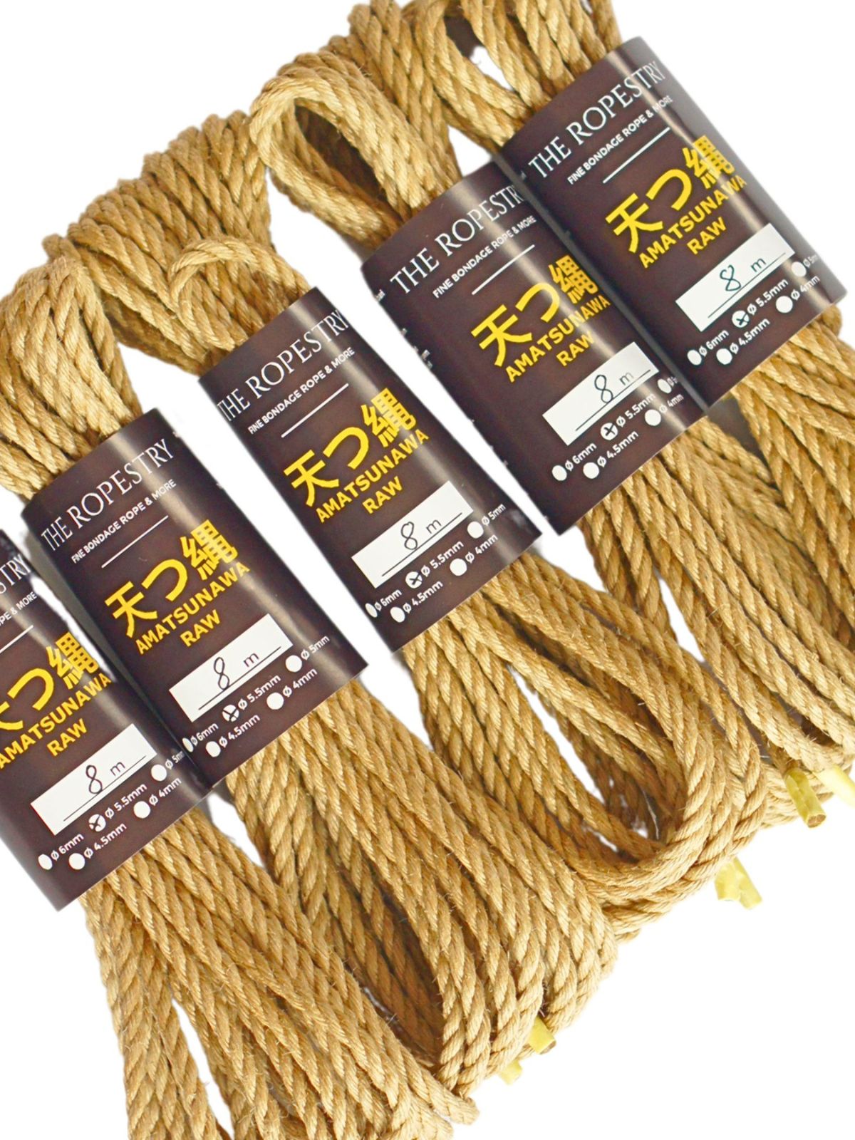 ø 5.5mm RAW AMATSUNAWA 5/5 jute rope for Shibari, Kinbaku bondage, untreated, JBO-free ø 5.5mm RAW AMATSUNAWA 5/5 jute rope for Shibari, Kinbaku bondage, untreated, JBO-free