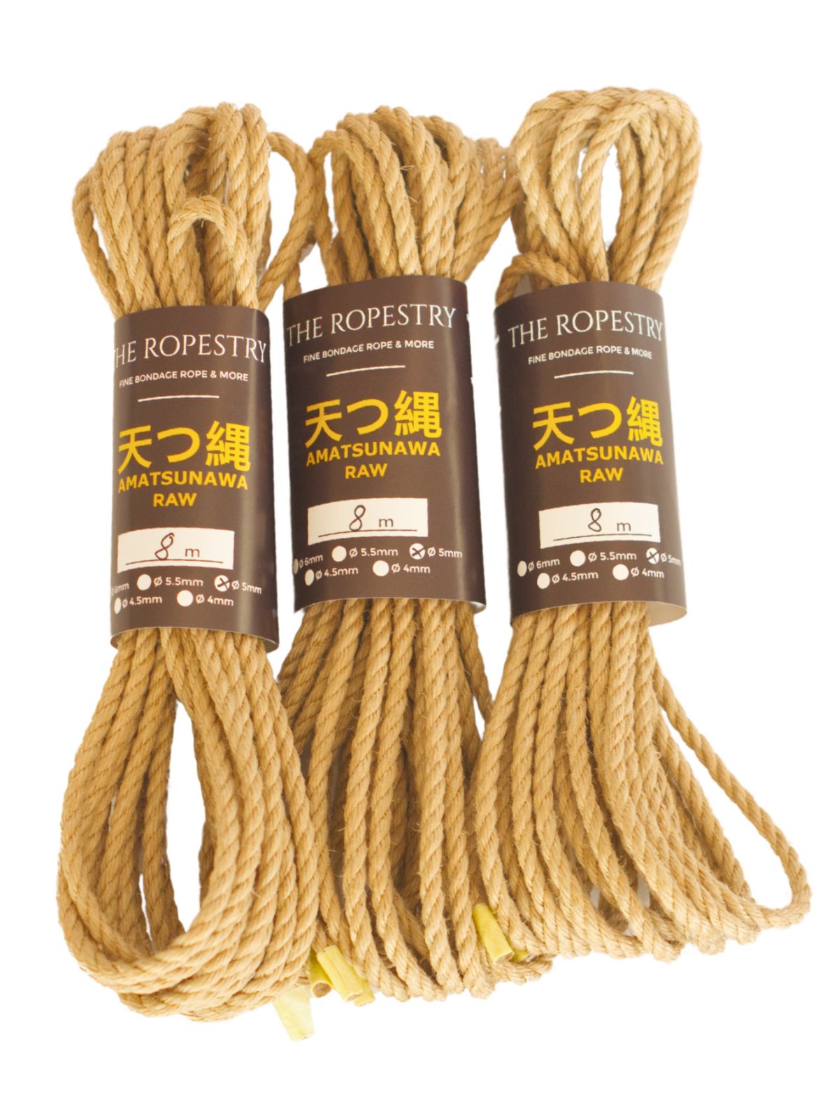ø 5mm RAW AMATSUNAWA 5/0 jute rope for Shibari, Kinbaku bondage, various lengths and sets ø 5mm RAW AMATSUNAWA 5/0 jute rope for Shibari, Kinbaku bondage, various lengths and sets