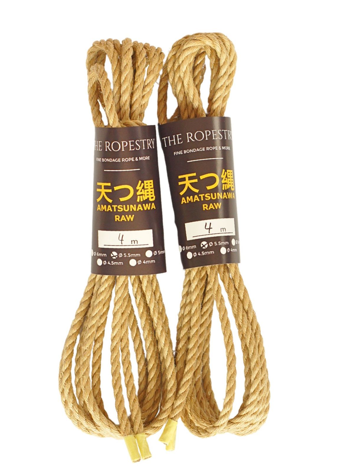 ø 5.5mm AMATSUNAWA 5/5 Jute-ROHSEIL, unbehandelt, mineralölfrei, japanische Produktion