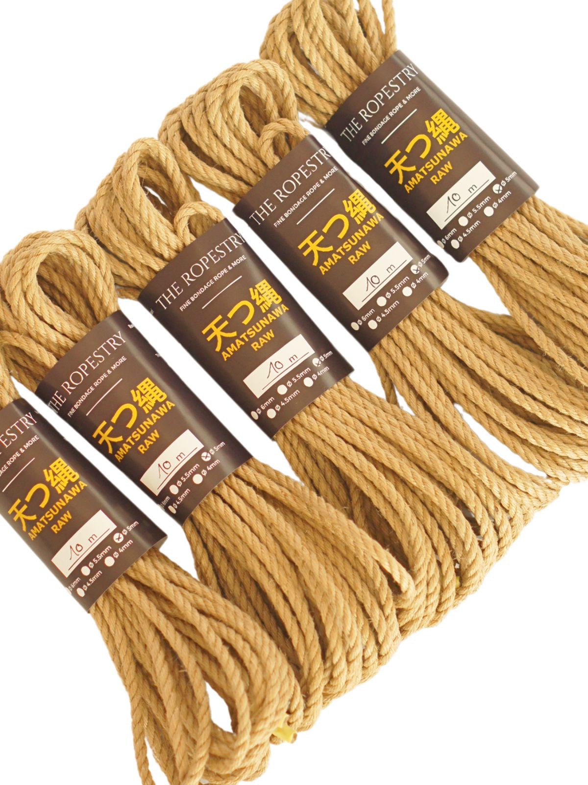 ø 5mm AMATSUNAWA 5/0 Jute-ROHSEIL, unbehandelt, mineralölfrei, japanische Produktion