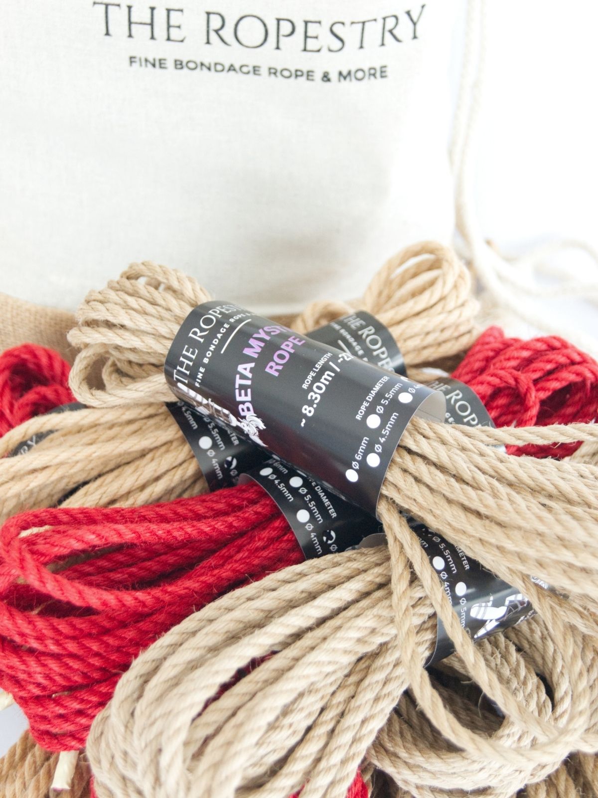BETA Mystery Rope Set - almost perfect raw/untreated jute ropes for Shibari, rope bag and 5€ coupon*, sizes S, M, L