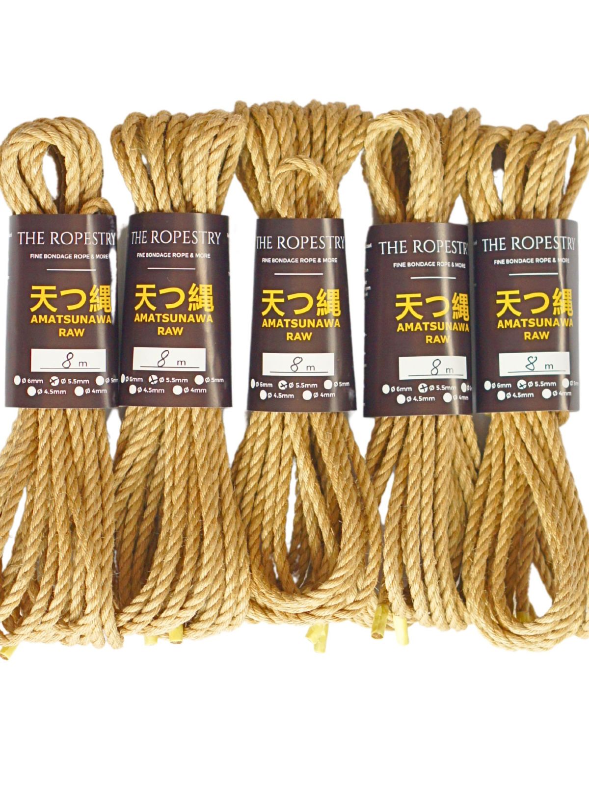 ø 5.5mm RAW AMATSUNAWA 5/5 jute rope for Shibari, Kinbaku bondage, untreated, JBO-free ø 5.5mm RAW AMATSUNAWA 5/5 jute rope for Shibari, Kinbaku bondage, untreated, JBO-free