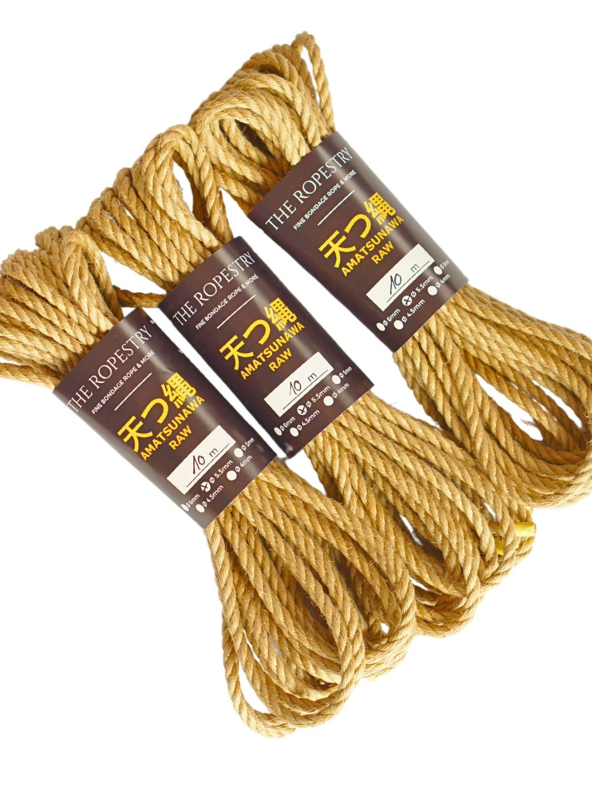 ø 5.5mm RAW AMATSUNAWA 5/5 jute rope for Shibari, Kinbaku bondage, untreated, JBO-free ø 5.5mm RAW AMATSUNAWA 5/5 jute rope for Shibari, Kinbaku bondage, untreated, JBO-free