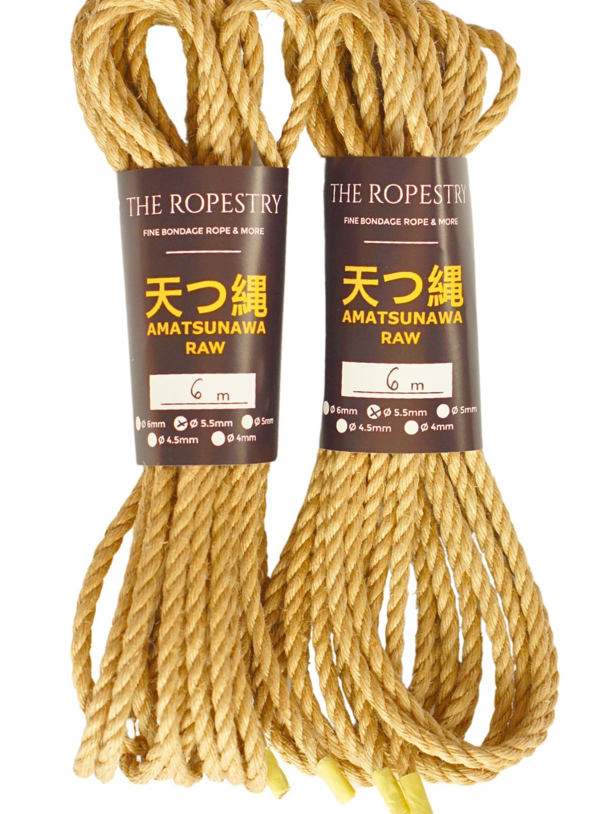 ø 5.5mm AMATSUNAWA 5/5 Jute-ROHSEIL, unbehandelt, mineralölfrei, japanische Produktion