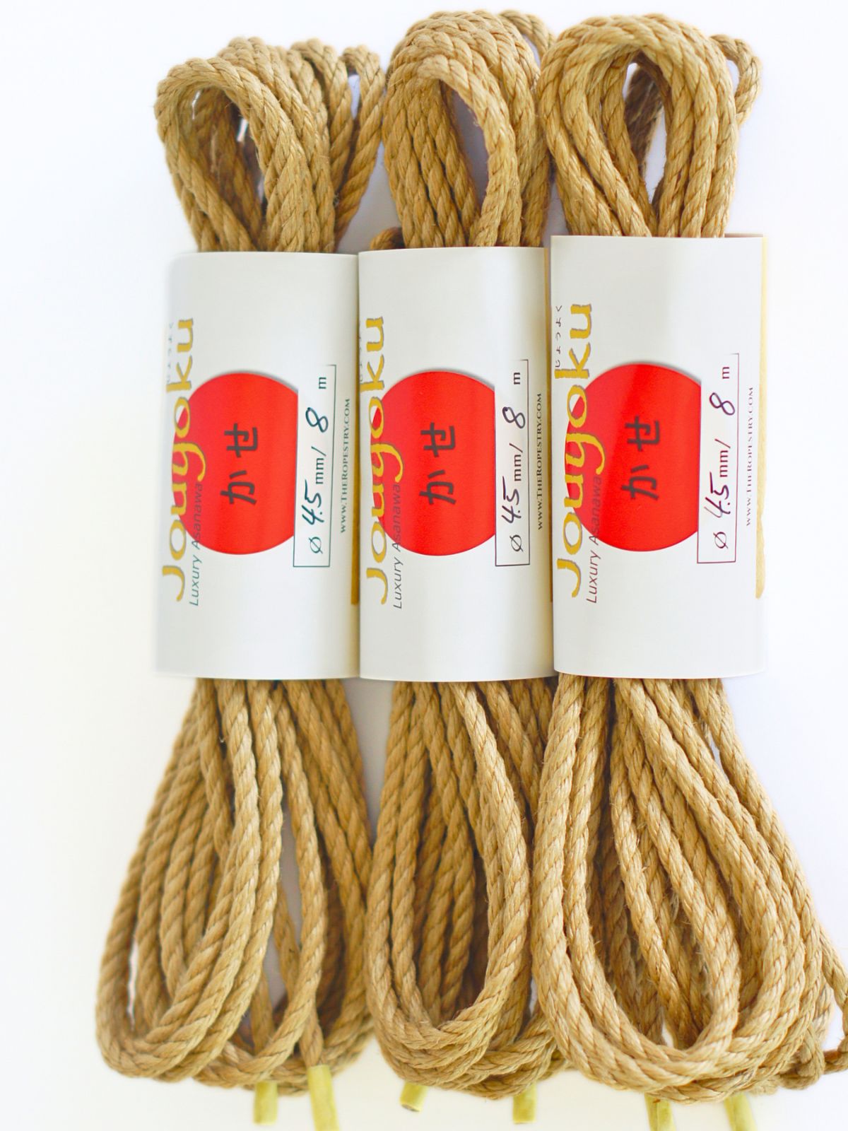 ø 4.5mm JOUYOKU ready-to-use jute rope for Shibari, Kinbaku bondage, various lengths and sets ø 4.5mm JOUYOKU ready-to-use jute rope for Shibari, Kinbaku bondage, various lengths and sets