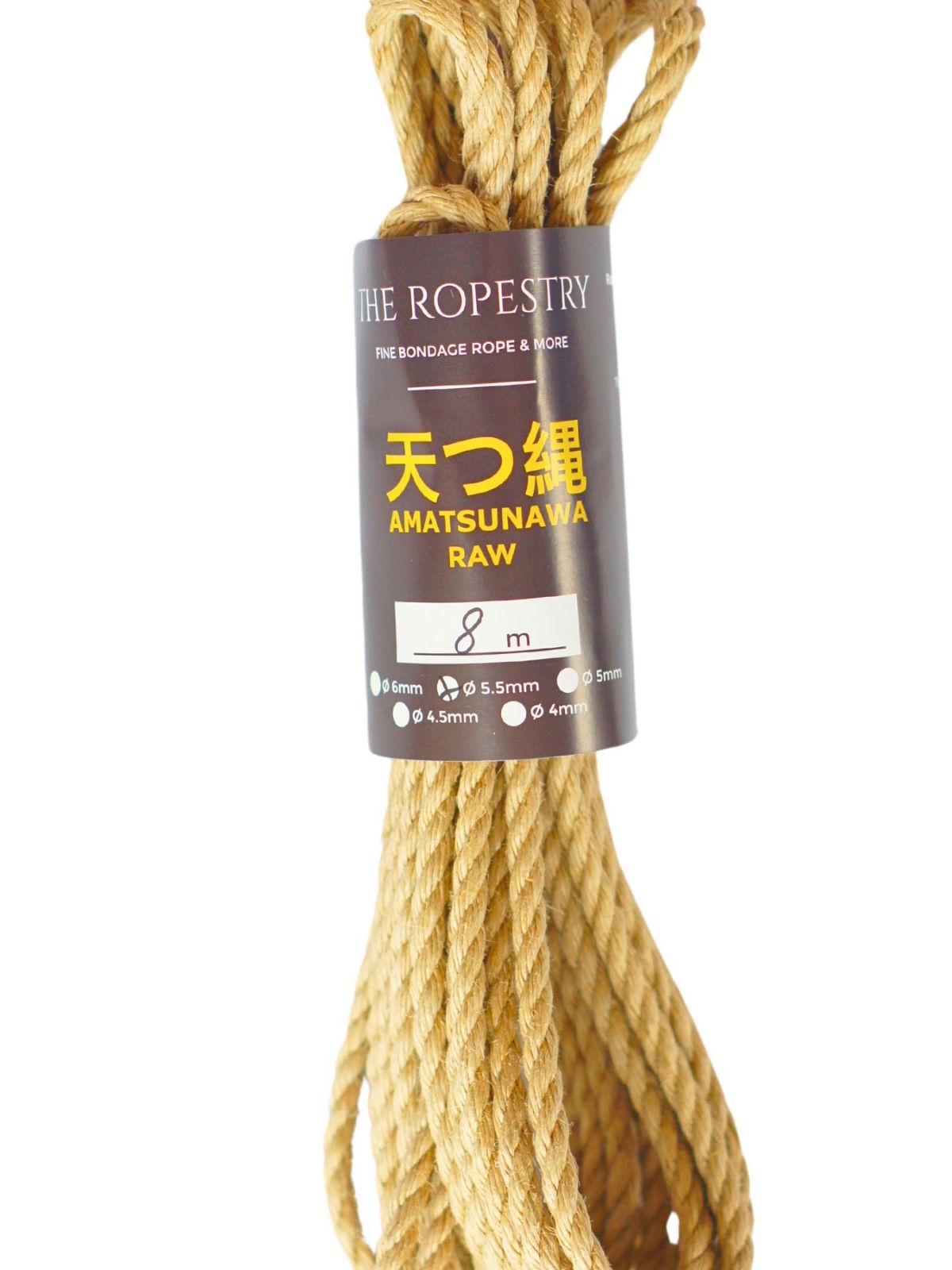 ø 5.5mm AMATSUNAWA 5/5 Jute-ROHSEIL, unbehandelt, mineralölfrei, japanische Produktion