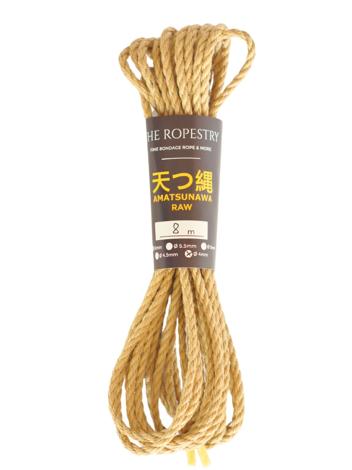 ø 4mm AMATSUNAWA 4/0 Jute-ROHSEIL, unbehandelt, mineralölfrei, japanische Produktion