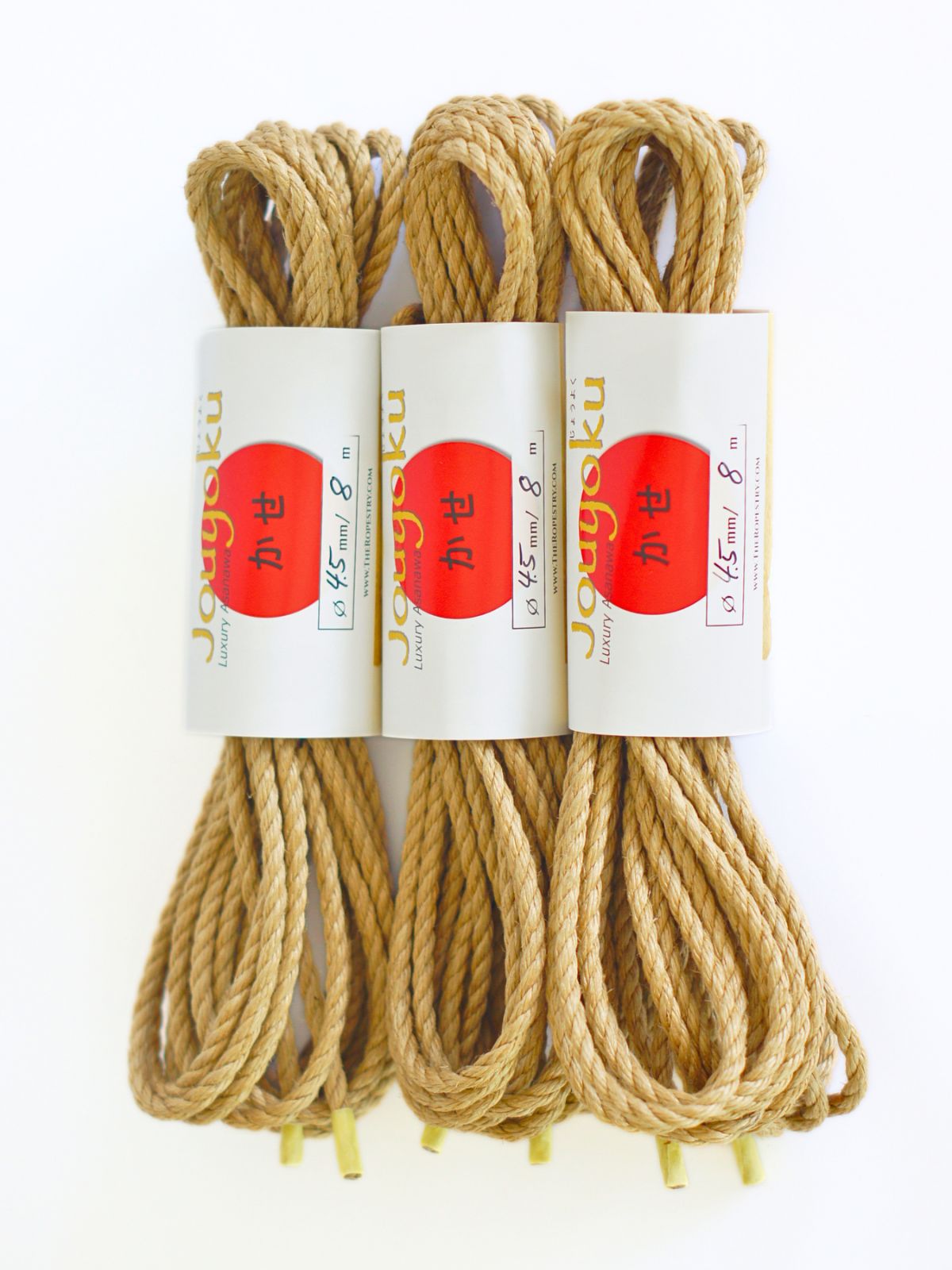 ø 4.5mm JOUYOKU ready-to-use jute rope for Shibari, Kinbaku bondage, various lengths and sets ø 4.5mm JOUYOKU ready-to-use jute rope for Shibari, Kinbaku bondage, various lengths and sets