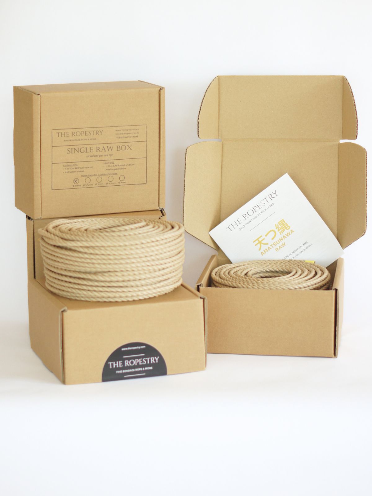 SINGLE RAW ROLL - 50m raw jute rope for bondage, Shibari and Kinbaku, cut and knot your own ropes