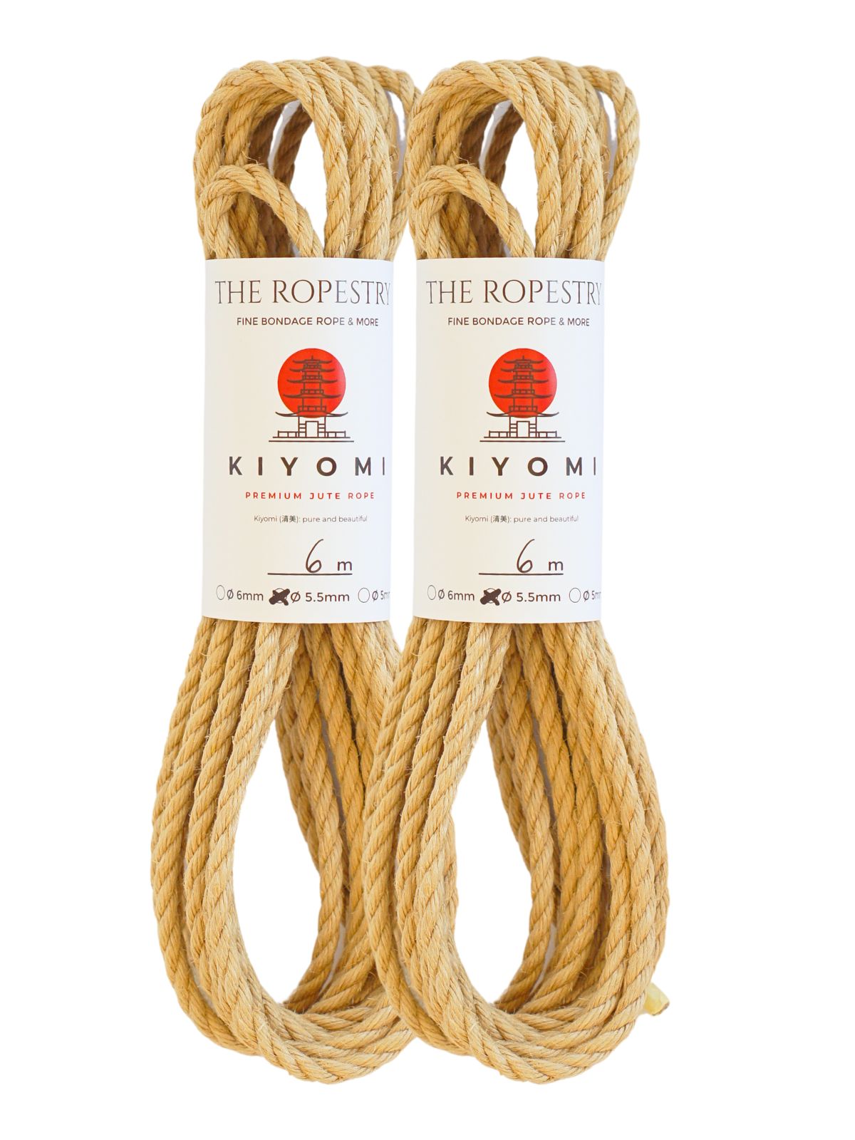 ø 5.5mm KIYOMI strong single-ply Z-twist medium-lay jute rope for Shibari & Kinbaku applications, untreated, durable & versatile, JBO-free  ø 5.5mm KIYOMI strong single-ply Z-twist medium-lay jute rope for Shibari & Kinbaku applications, untreated, durable & versatile, JBO-free