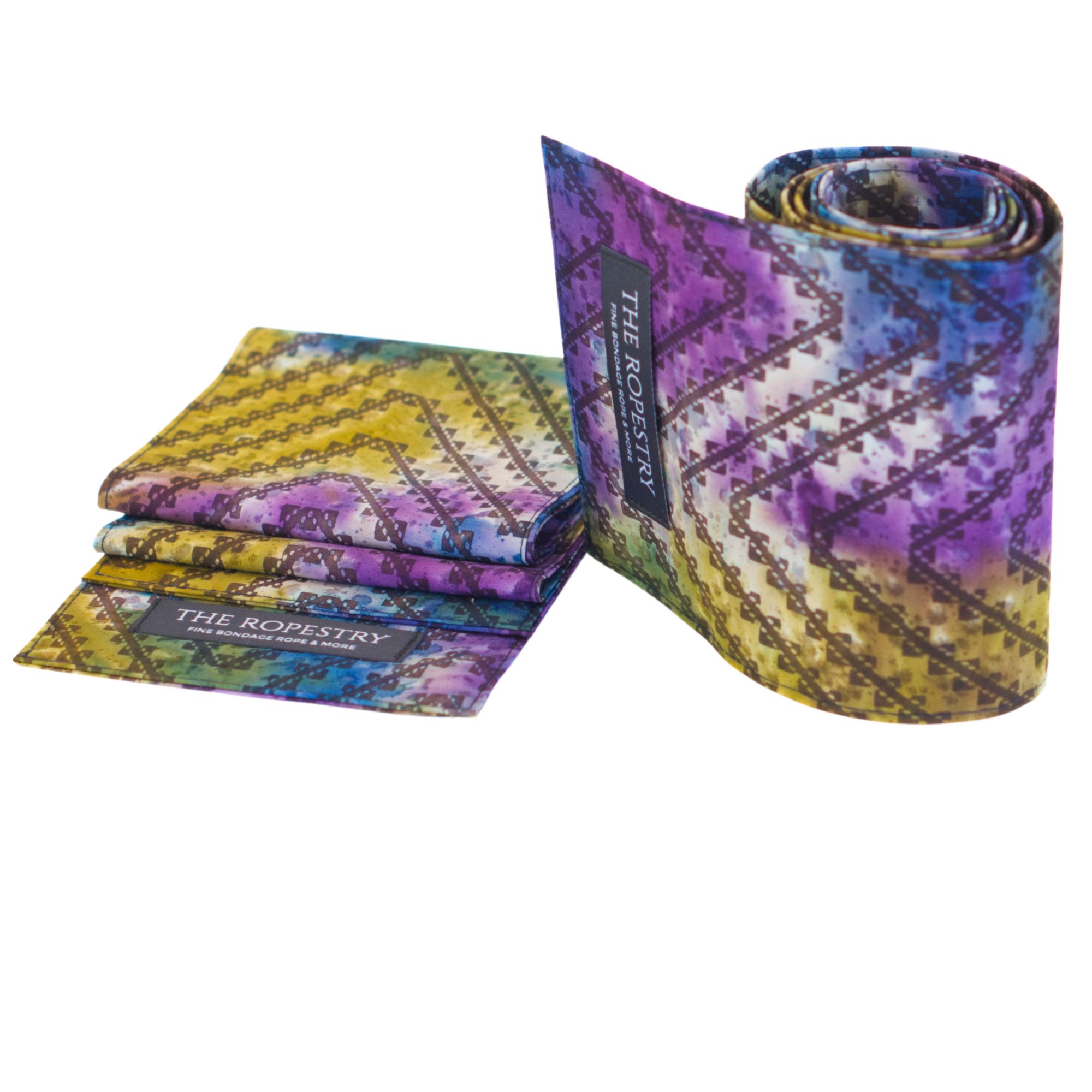 Augenbinde, handgefärbte Batik-Baumwolle – 3-lagige Schlafmaske & Bondage-Fesselung – Multifunktionales Band, Shibari Accessoire | TheRopestry