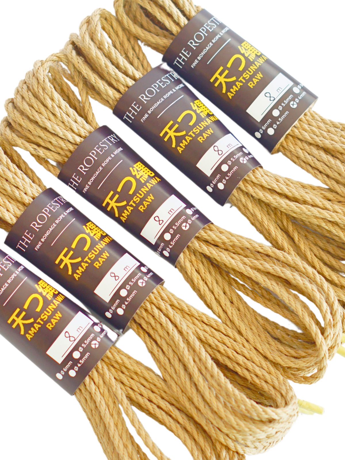 ø 4mm AMATSUNAWA 4/0 Jute-ROHSEIL, unbehandelt, mineralölfrei, japanische Produktion