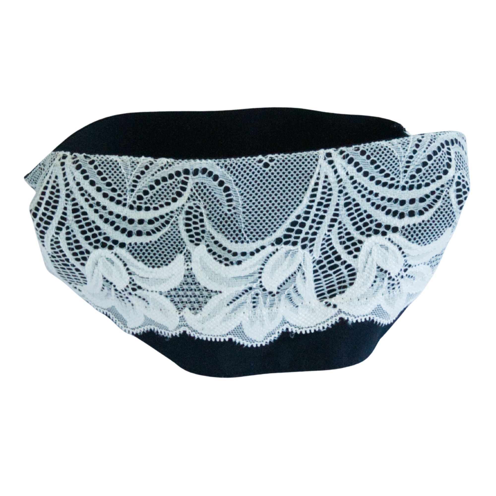 Augenbinde "Lunara" mit weißer Spitze – für Shibari & Sensory Play, Meditationsmaske | Exklusiv-Design von TheRopestry
