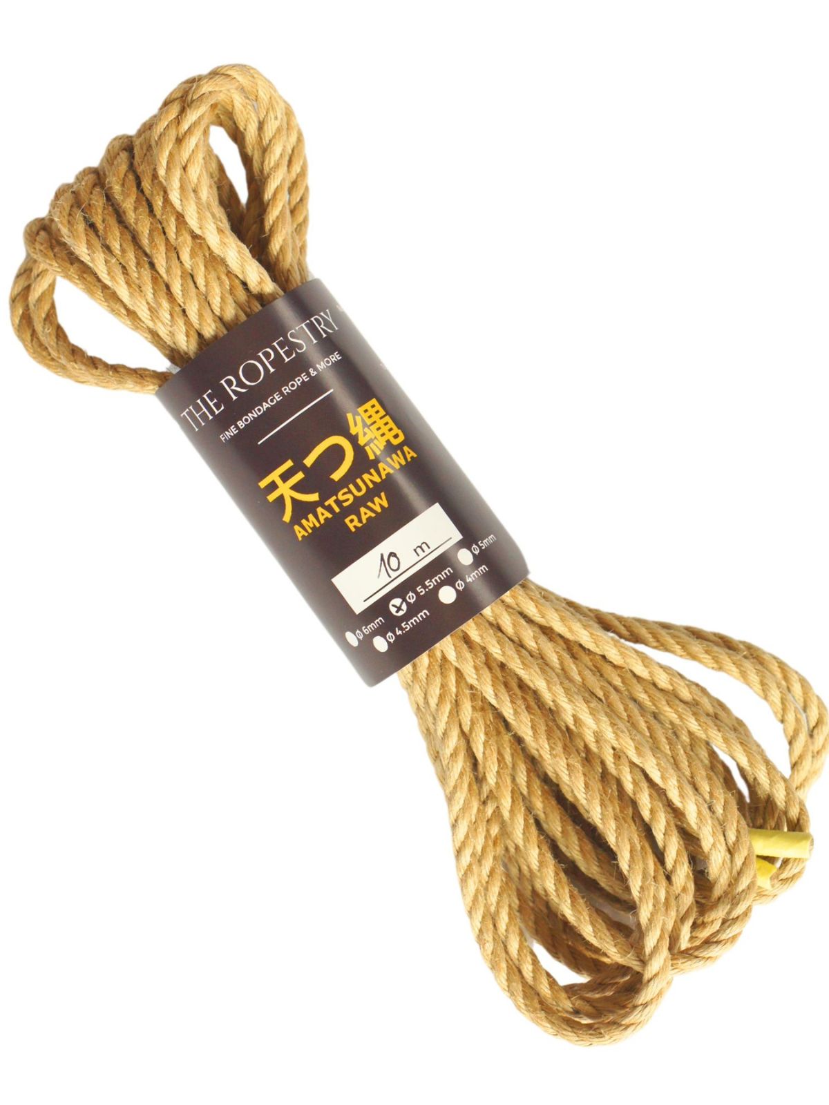 ø 5.5mm RAW AMATSUNAWA 5/5 jute rope for Shibari, Kinbaku bondage, untreated, JBO-free ø 5.5mm RAW AMATSUNAWA 5/5 jute rope for Shibari, Kinbaku bondage, untreated, JBO-free