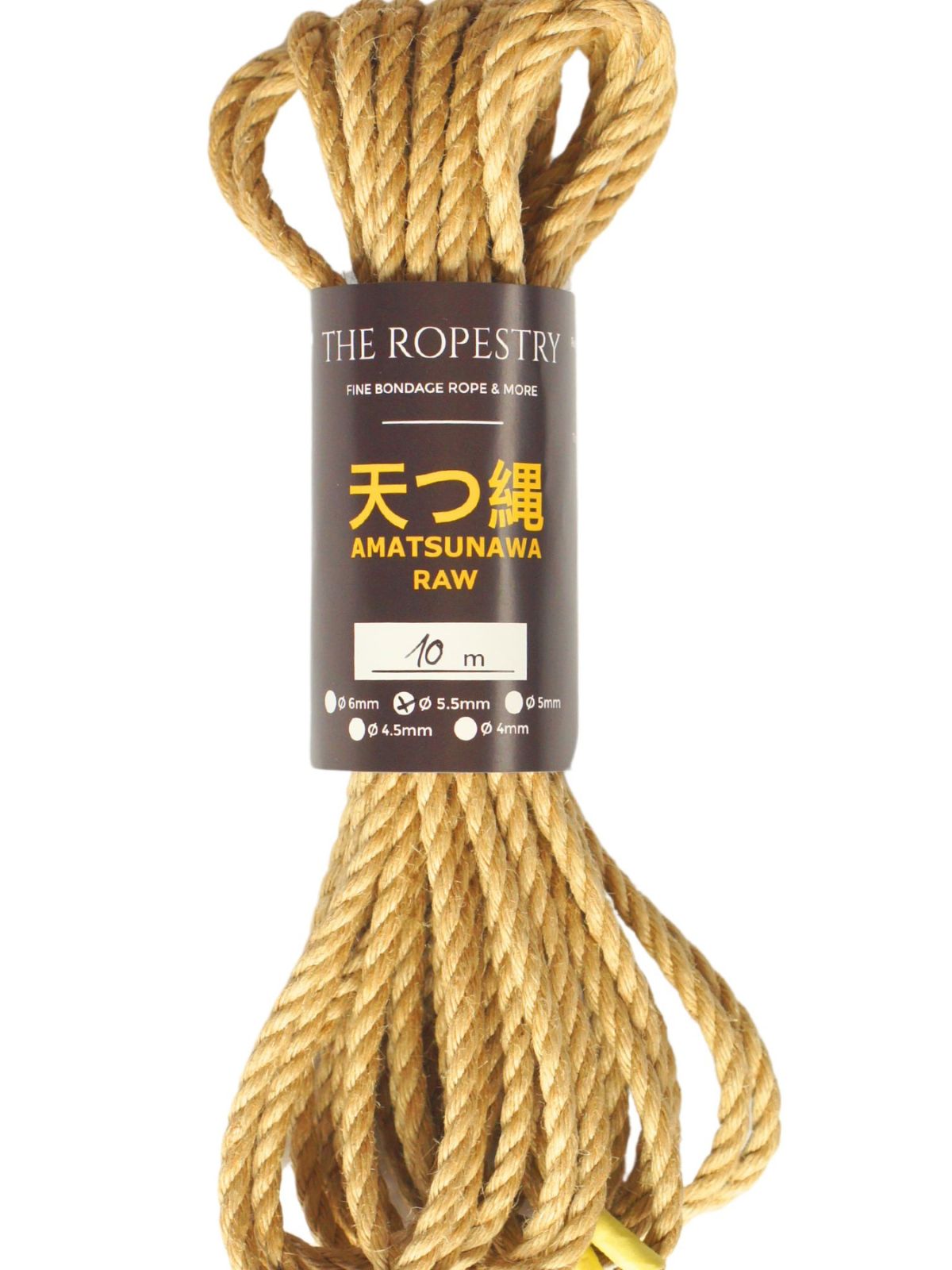 ø 5.5mm AMATSUNAWA 5/5 Jute-ROHSEIL, unbehandelt, mineralölfrei, japanische Produktion