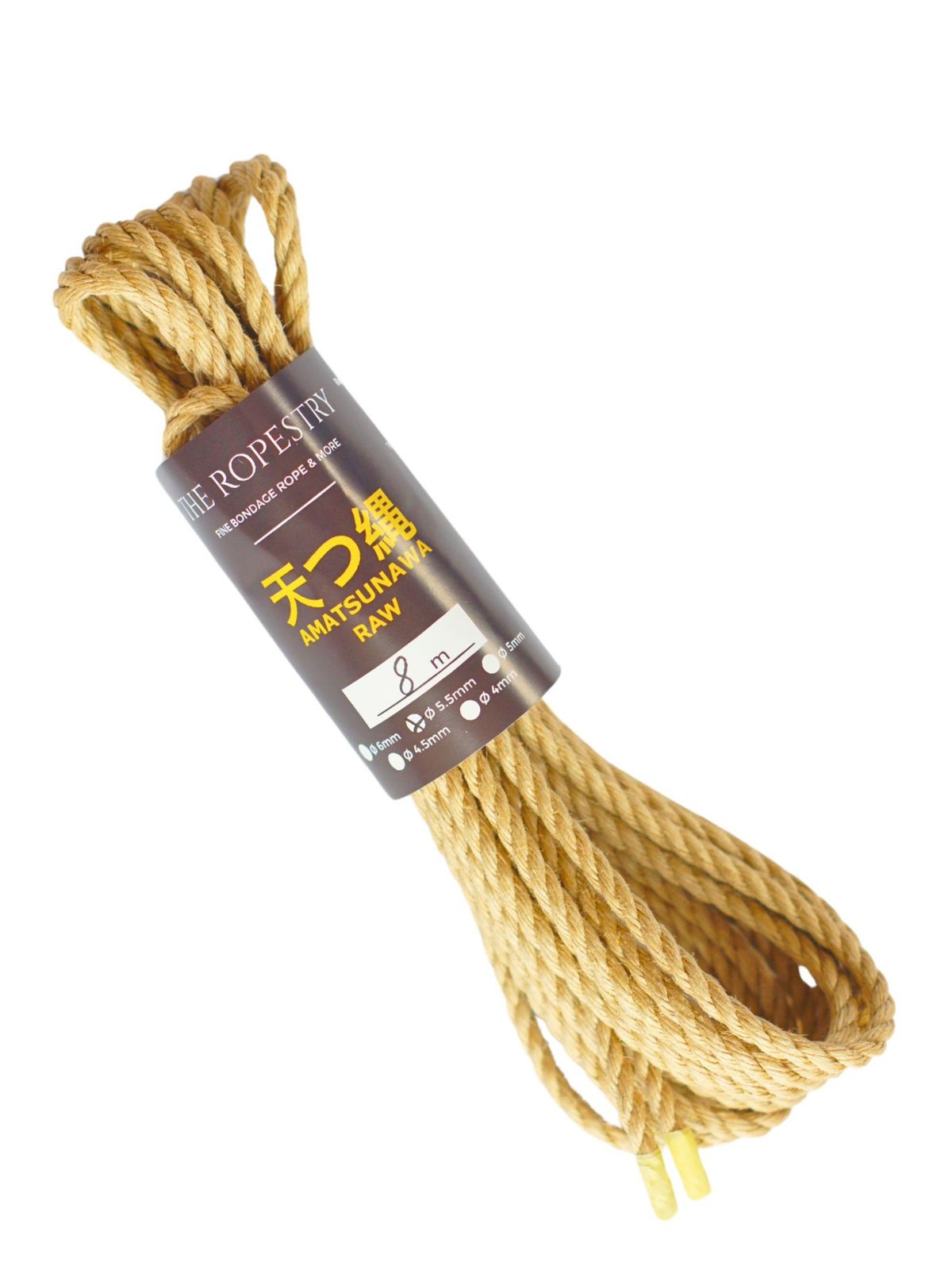 ø 5.5mm RAW AMATSUNAWA 5/5 jute rope for Shibari, Kinbaku bondage, untreated, JBO-free ø 5.5mm RAW AMATSUNAWA 5/5 jute rope for Shibari, Kinbaku bondage, untreated, JBO-free