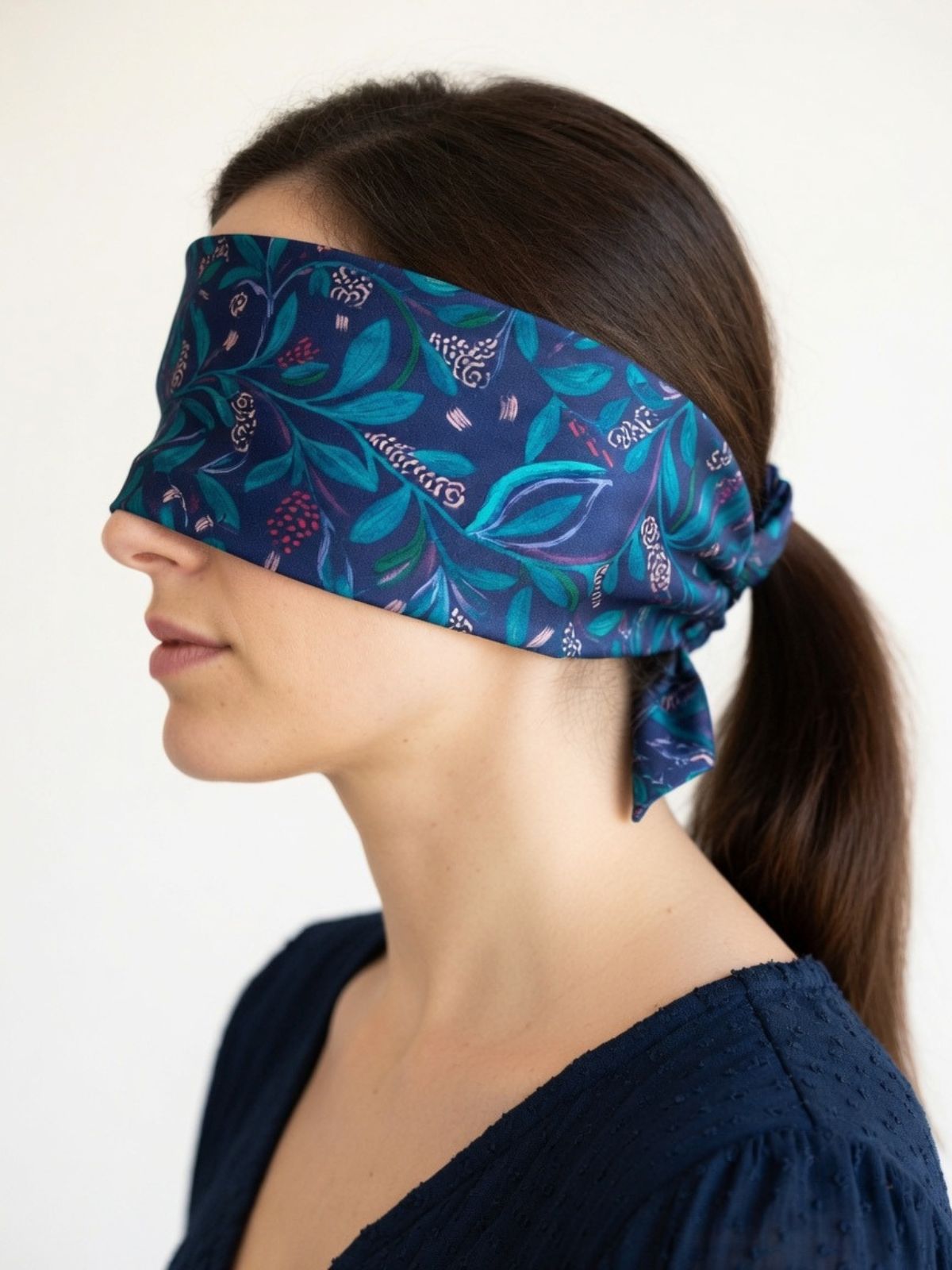 Soft Cotton Satin Blindfold – 3-Ply Sleep Mask & Bondage Restraint – Multi-use Tie, Shibari Accessoire