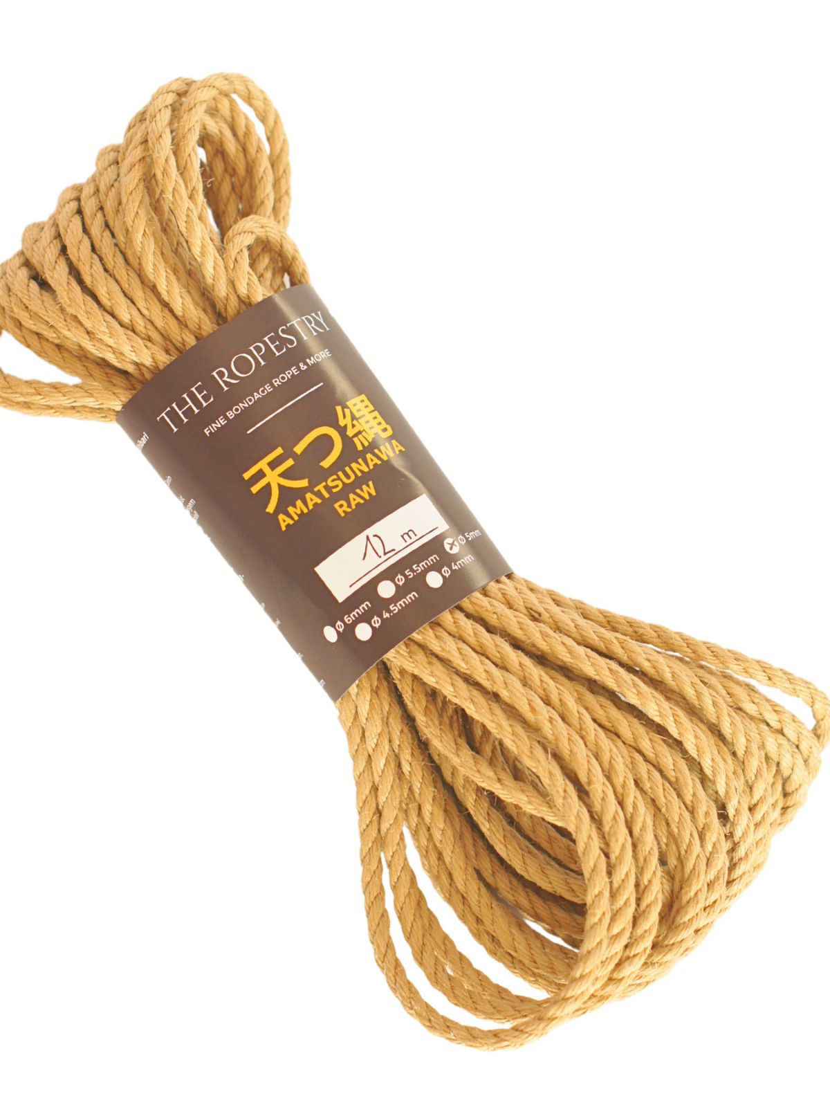 ø 5mm RAW AMATSUNAWA 5/0 jute rope for Shibari, Kinbaku bondage, various lengths and sets ø 5mm RAW AMATSUNAWA 5/0 jute rope for Shibari, Kinbaku bondage, various lengths and sets