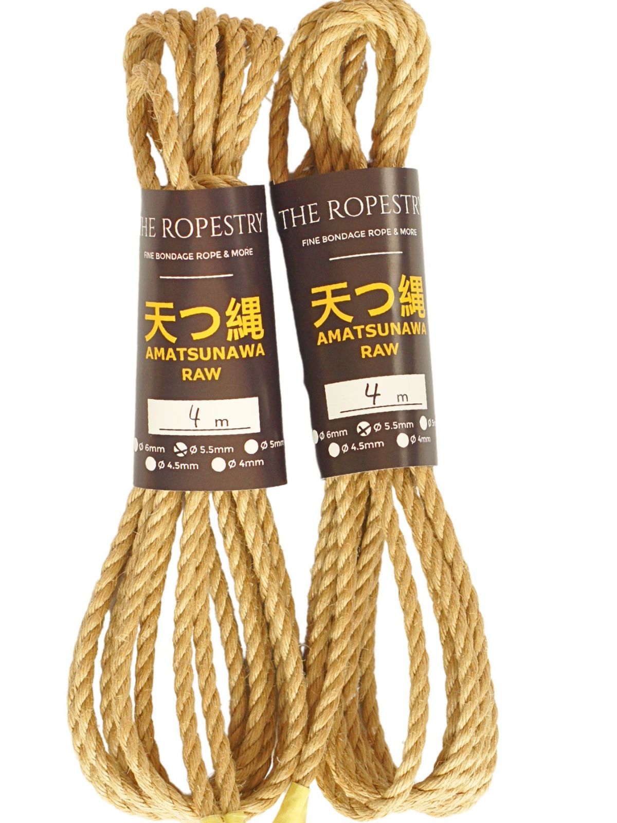 ø 5.5mm AMATSUNAWA 5/5 Jute-ROHSEIL, unbehandelt, mineralölfrei, japanische Produktion