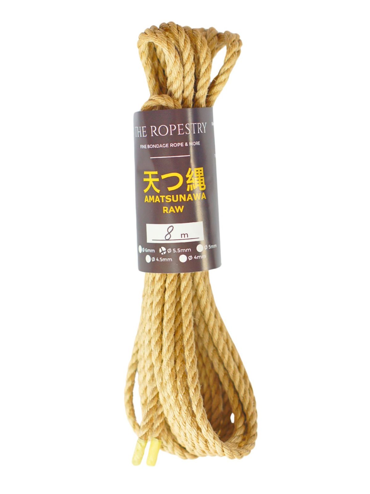 ø 5.5mm AMATSUNAWA 5/5 Jute-ROHSEIL, unbehandelt, mineralölfrei, japanische Produktion