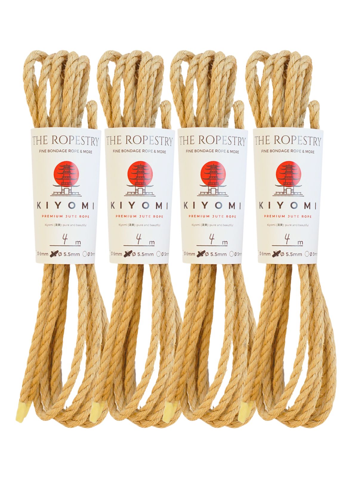 ø 5.5mm KIYOMI strong single-ply Z-twist medium-lay jute rope for Shibari & Kinbaku applications, untreated, durable & versatile, JBO-free  ø 5.5mm KIYOMI strong single-ply Z-twist medium-lay jute rope for Shibari & Kinbaku applications, untreated, durable & versatile, JBO-free