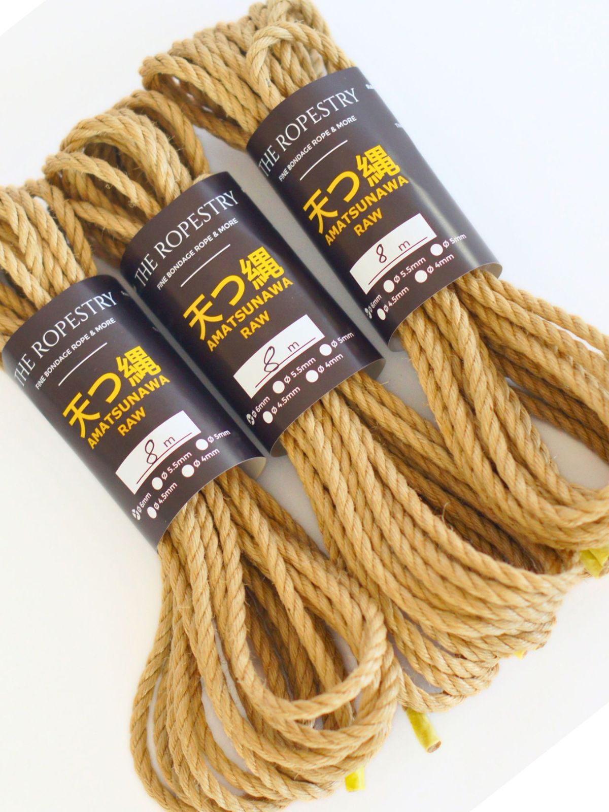 ø 6mm AMATSUNAWA 6/0 Jute-ROHSEIL, unbehandelt, mineralölfrei, japanische Produktion